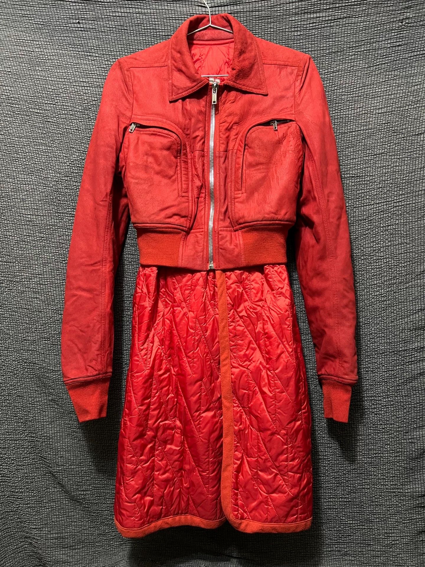 Rick Owens Rick Owens Red Lambskin Down Coat Size US M / EU 48-50 / 2 - 1 Thumbnail