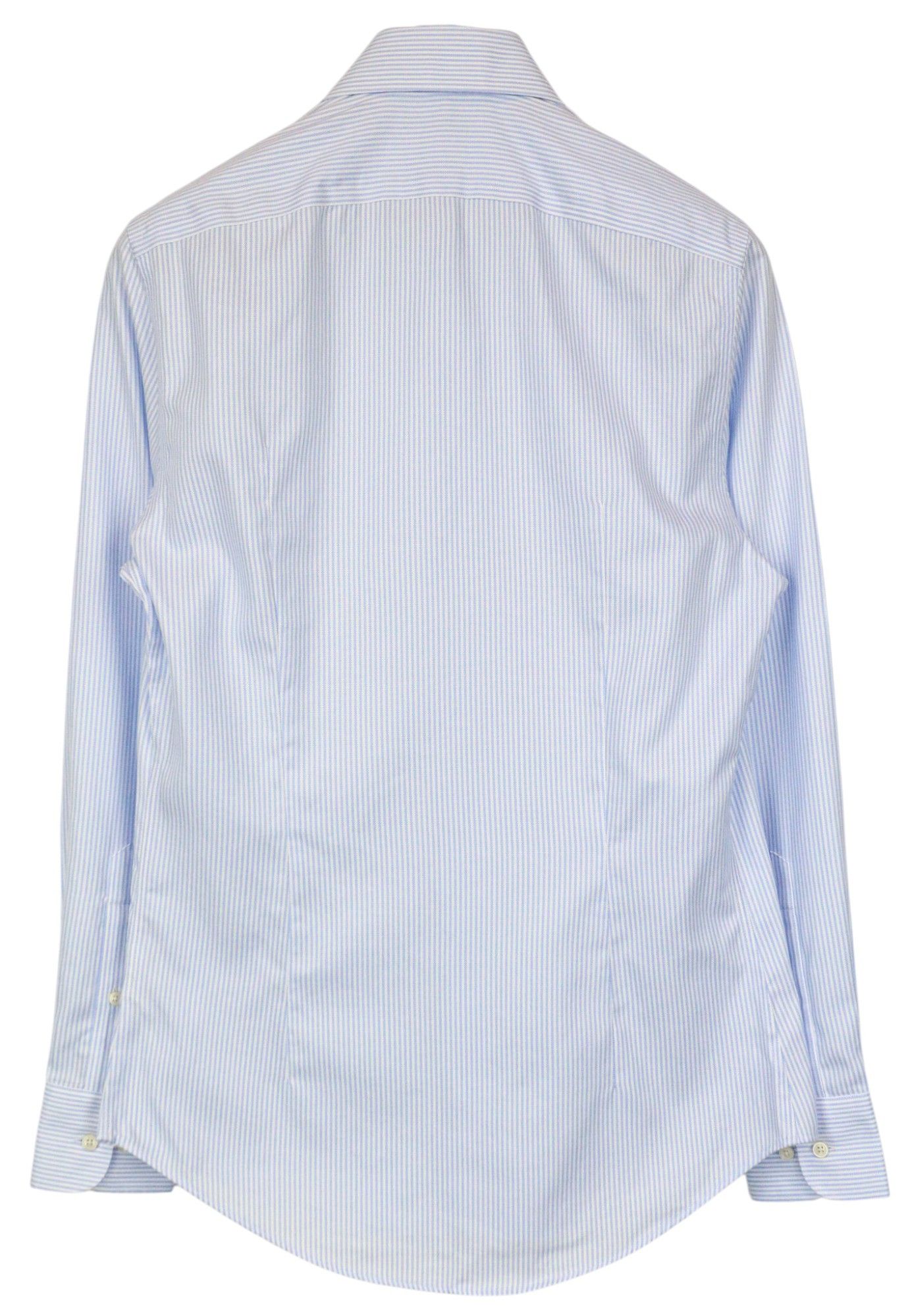 Suitsupply 38/15 Extra Slim Blue Cotton Striped Cutaway Twill 78531 Size 38R - 2 Thumbnail