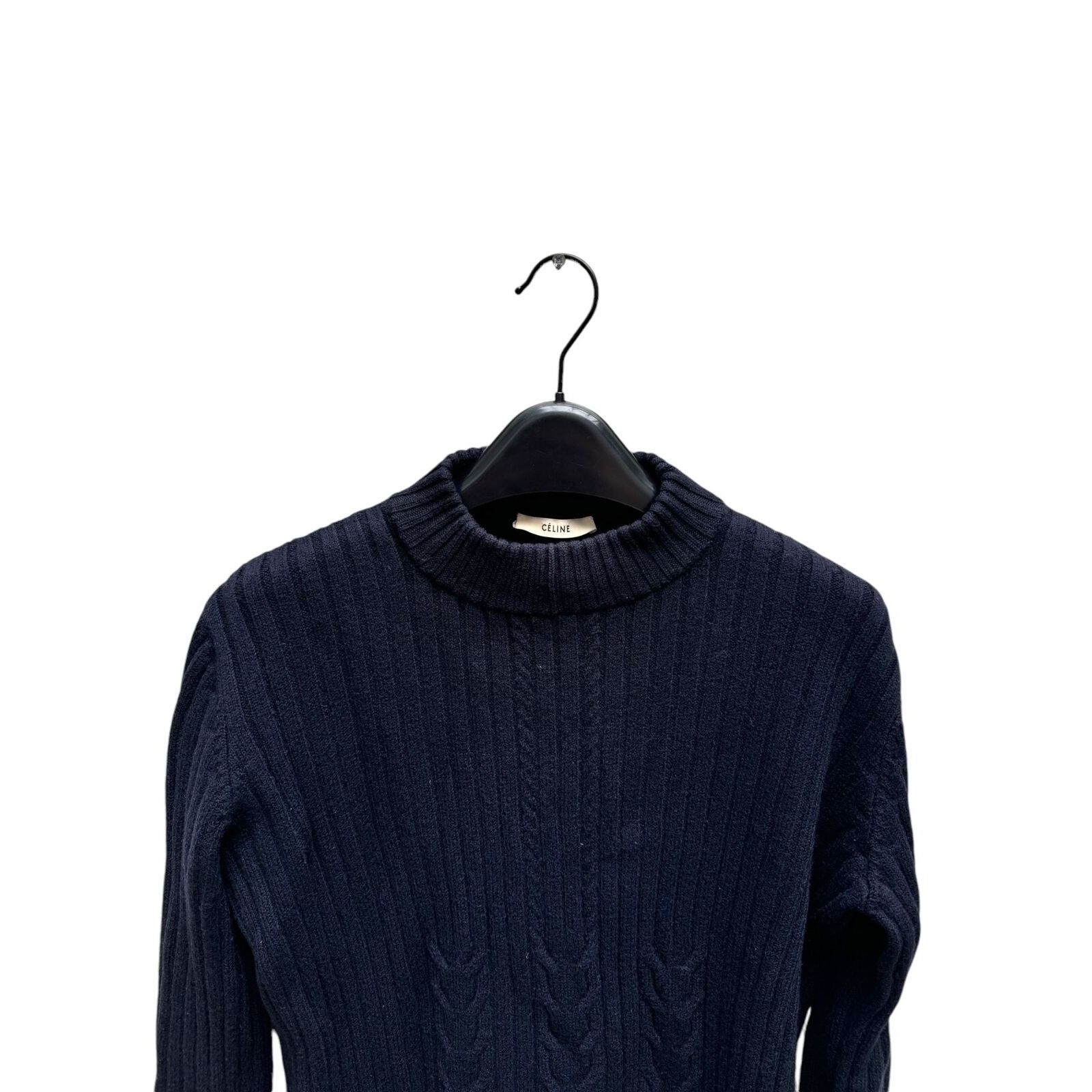 Celine Phoebe Philo Navy Wool Heavy Knit Size S / US 4 / IT 40 - 4 Thumbnail