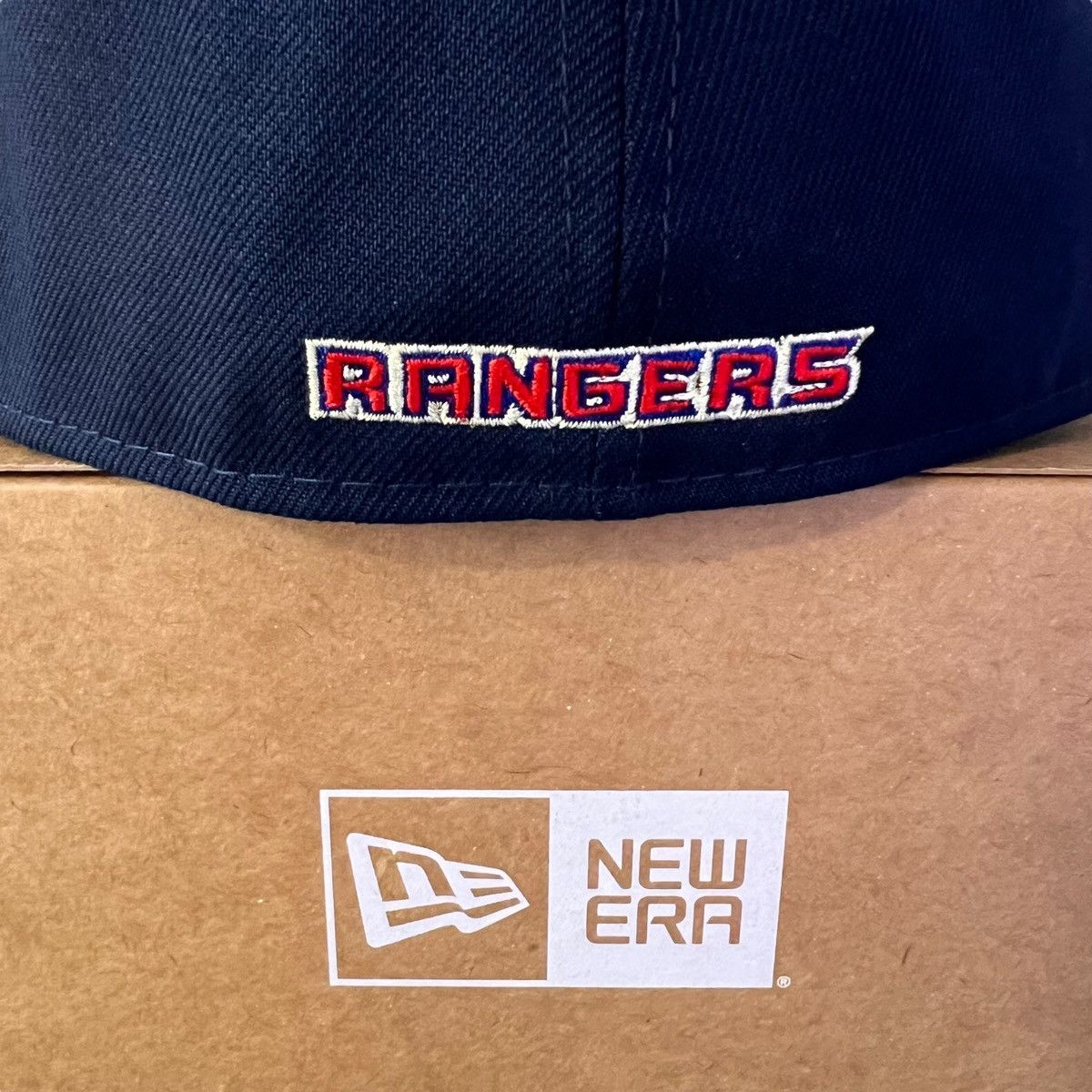 MLB × MyFitteds × New Era 7 1/8- Myfitteds New York Rangers Henrik Lunqvist Fitted Hat Size ONE SIZE - 7 Thumbnail