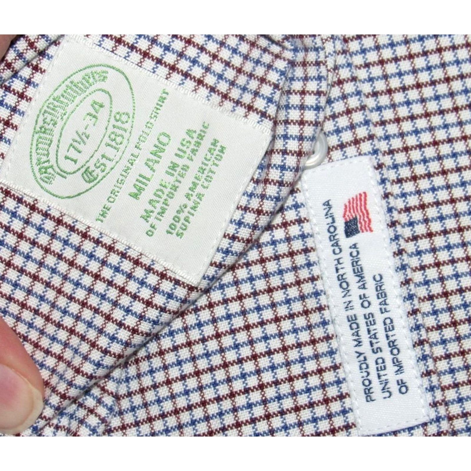 Brooks Brothers BROOKS BROTHERS White Check Long Sleeve Button Down Shirt Made In USA 17.5-34 Shirt Mens XS Size US XXL / EU 58 / 5 - 3 Thumbnail
