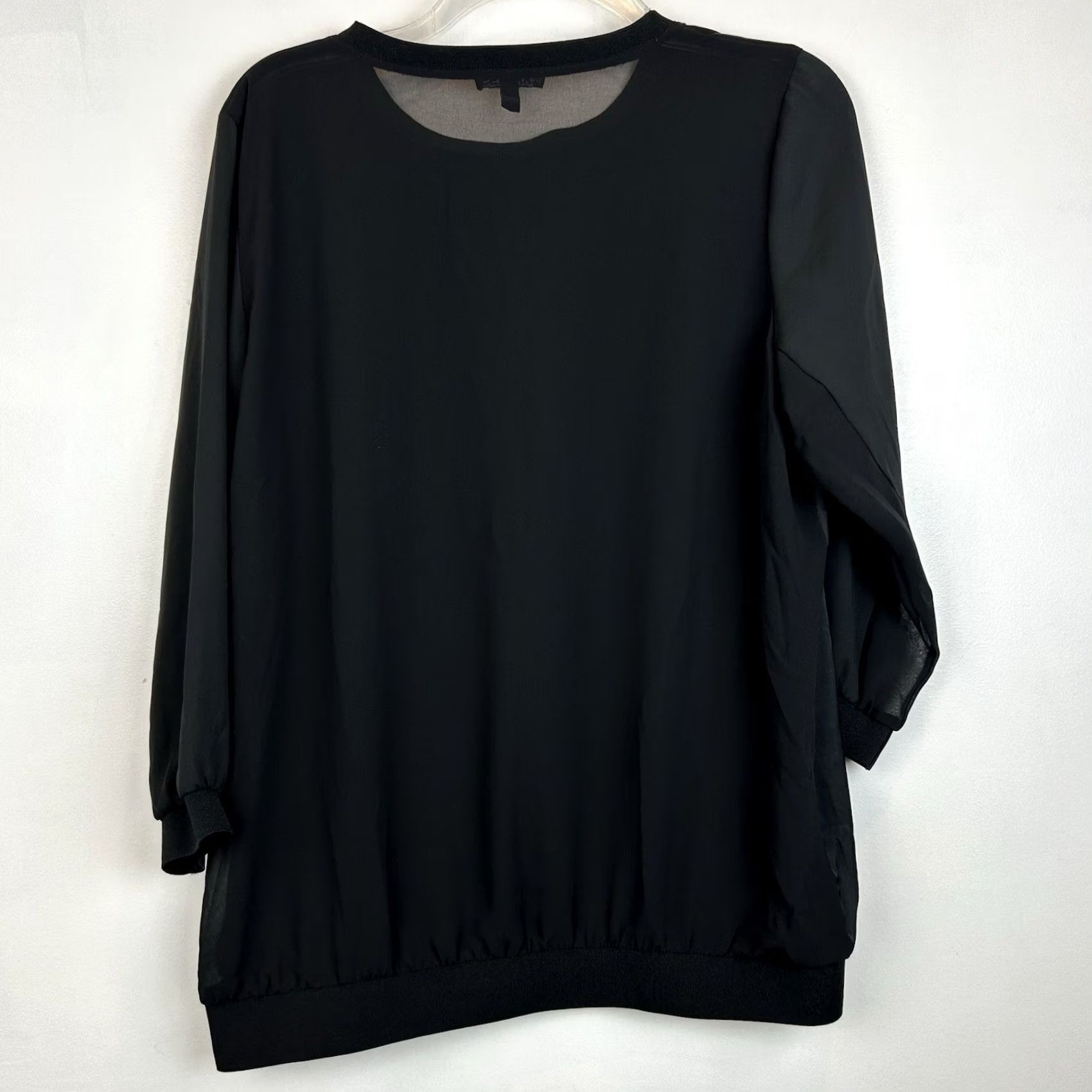 Express Express Black Sheer Blouse Shirt Womens L Whimsigoth Grunge Goth Witchy Punk Size L / US 10 / IT 46 - 2 Thumbnail