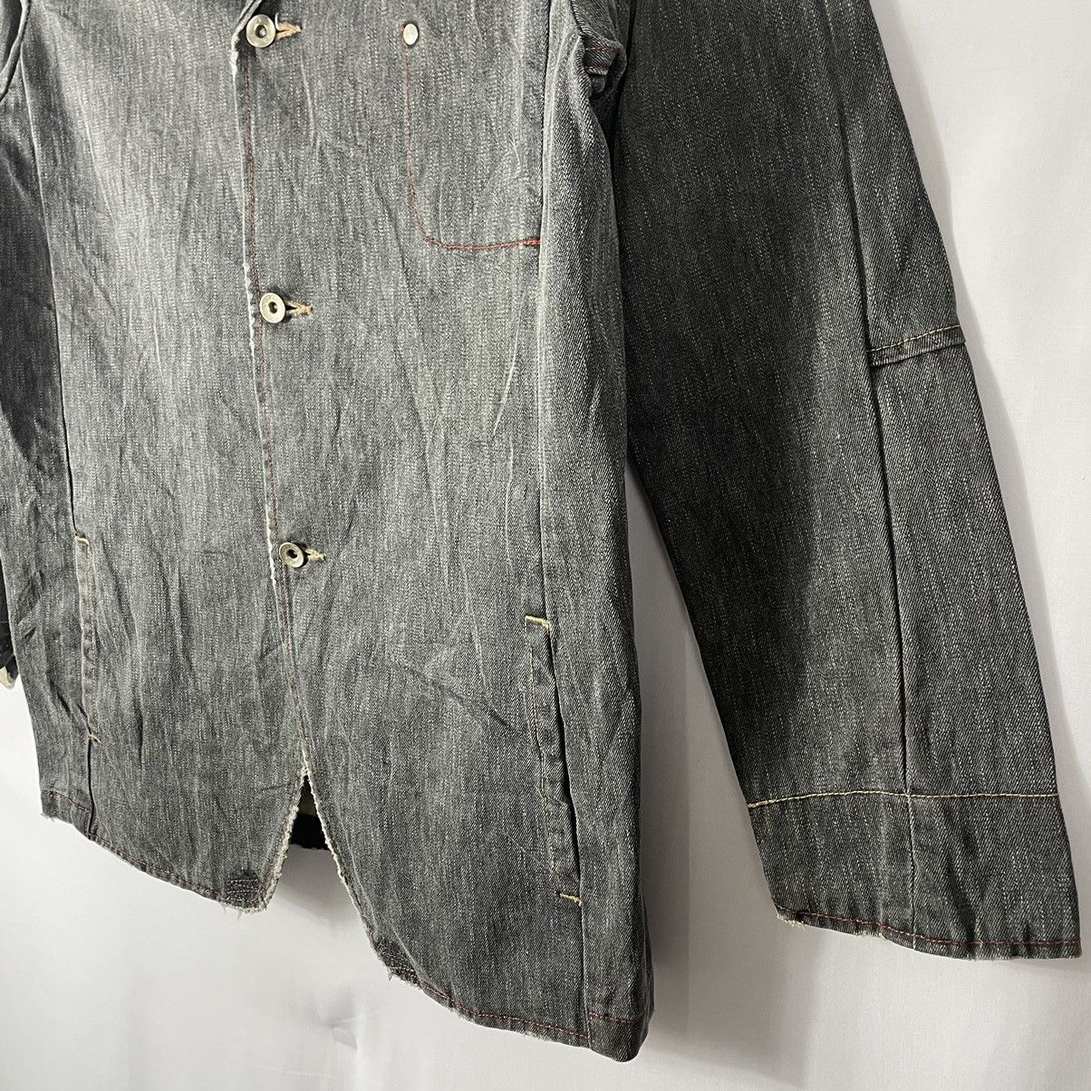 Japanese Brand × Vintage 🔥Rare🔥🇯🇵Power To People Distress Stylish Buttons Chore Jacket Size US S / EU 44-46 / 1 - 6 Thumbnail