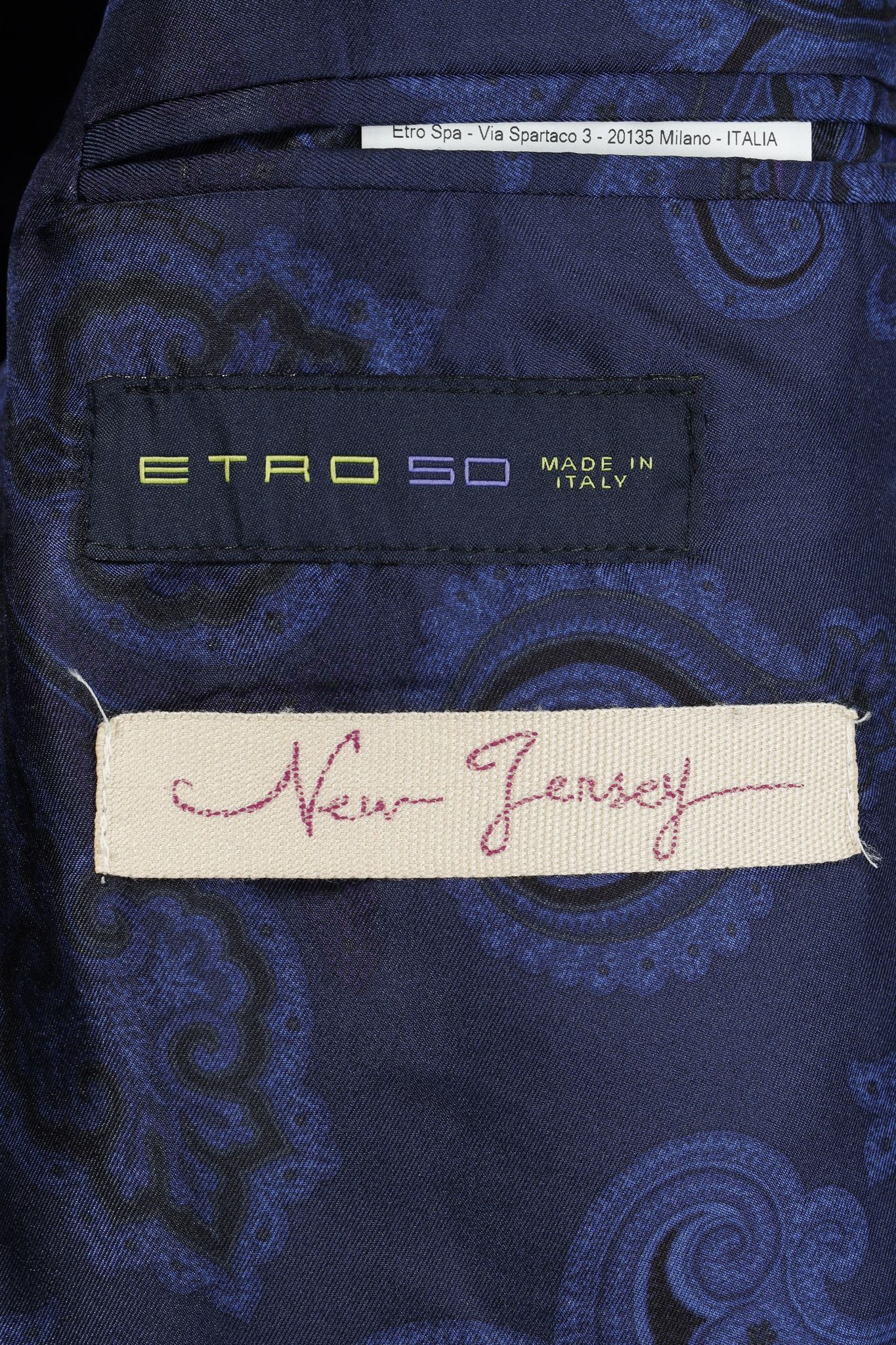Etro Etro Navy Blue Tartan Double-Breasted Silk-Lined Blazer Size 40R - 10 Thumbnail