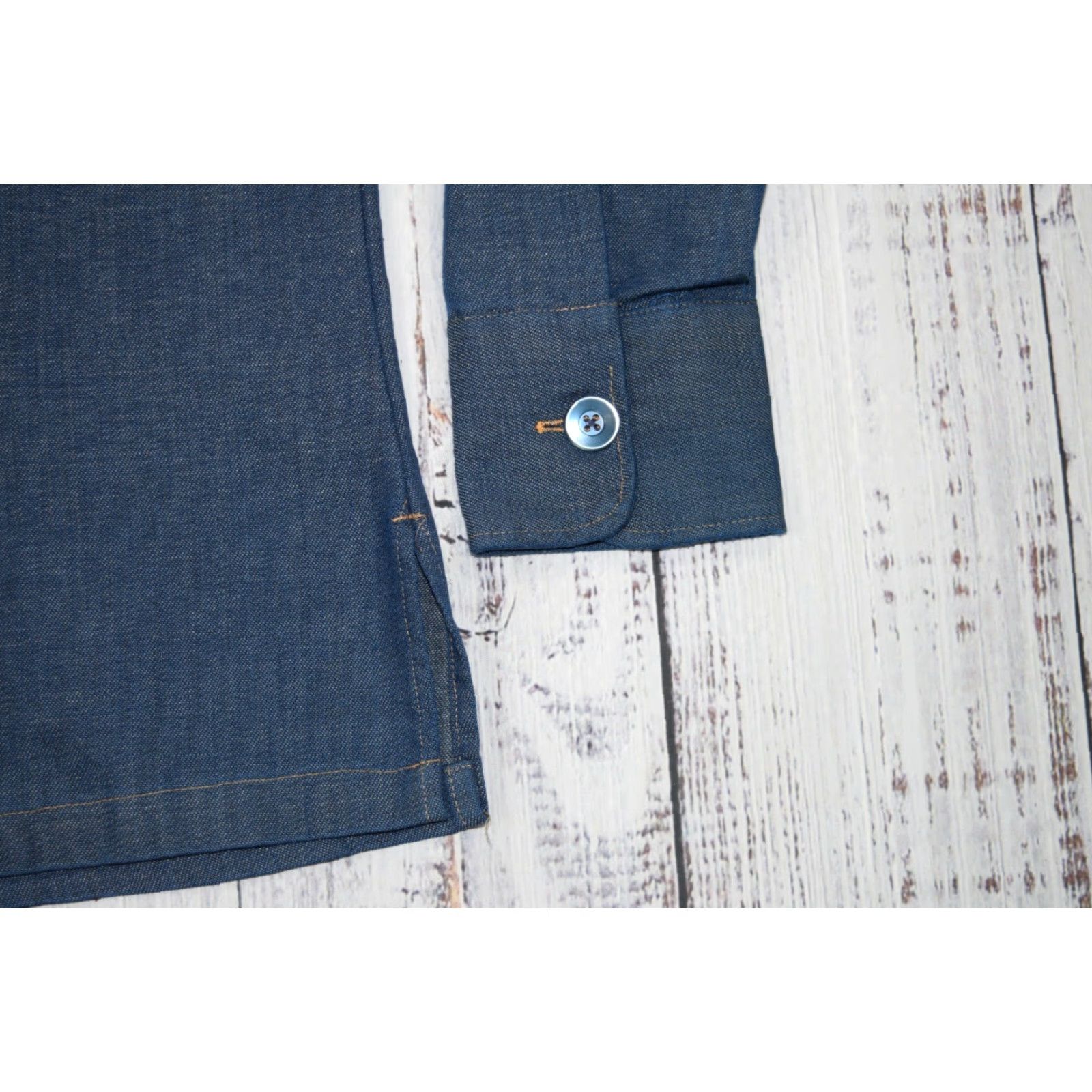 Denime Vintage H.I.S Women's 70s Denim Shirt Long Sleeve Collared Pockets Blue Size 5 Size S / US 4 / IT 40 - 3 Thumbnail