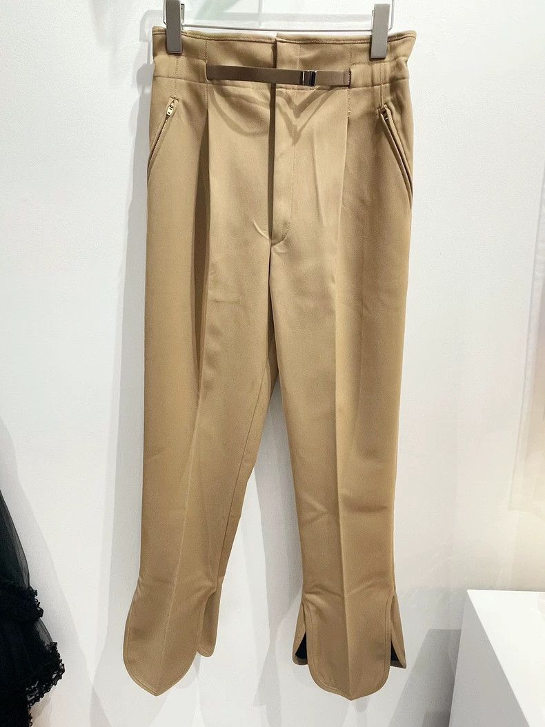 Toga Pulla Toga Pulla 19SS Belt-Trim High-Waist Tapered Pants 2504-Nex Size 37" - 1 Thumbnail