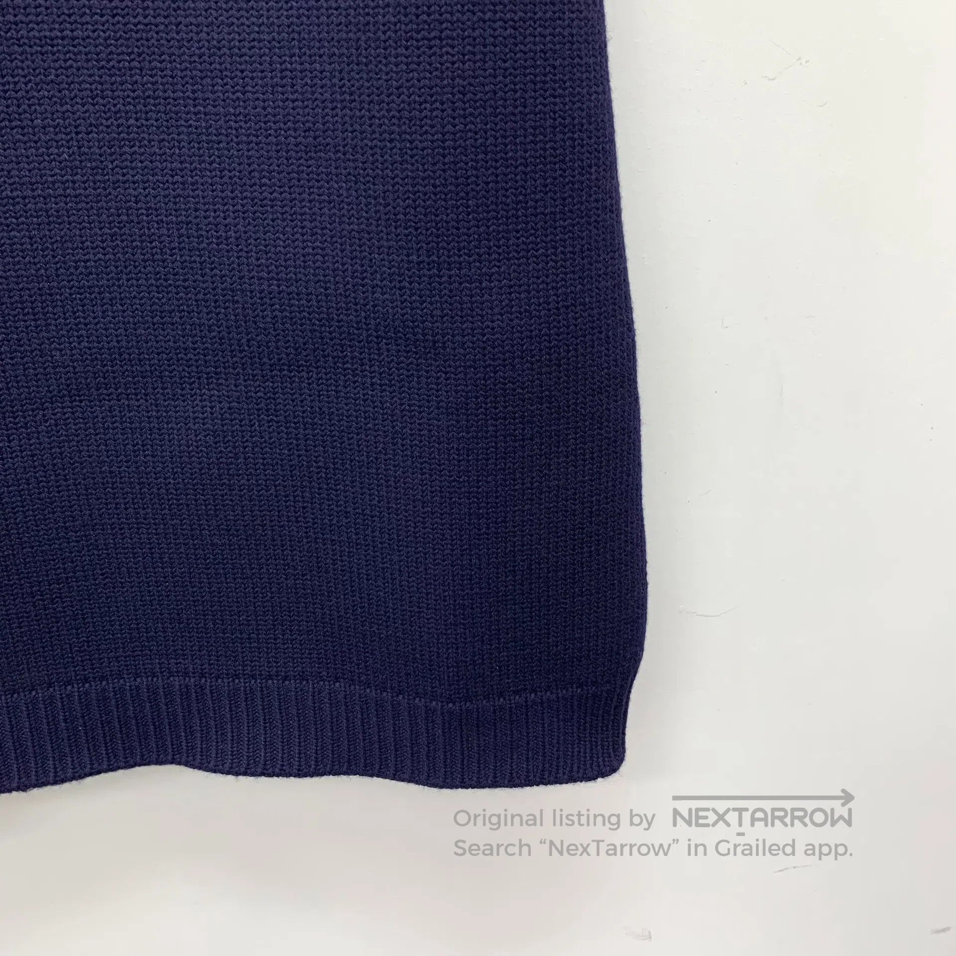 Miu Miu Miu Miu Navy blue logo lettering embroidery cashmere round Size XS / US 0-2 / IT 36-38 - 4 Thumbnail