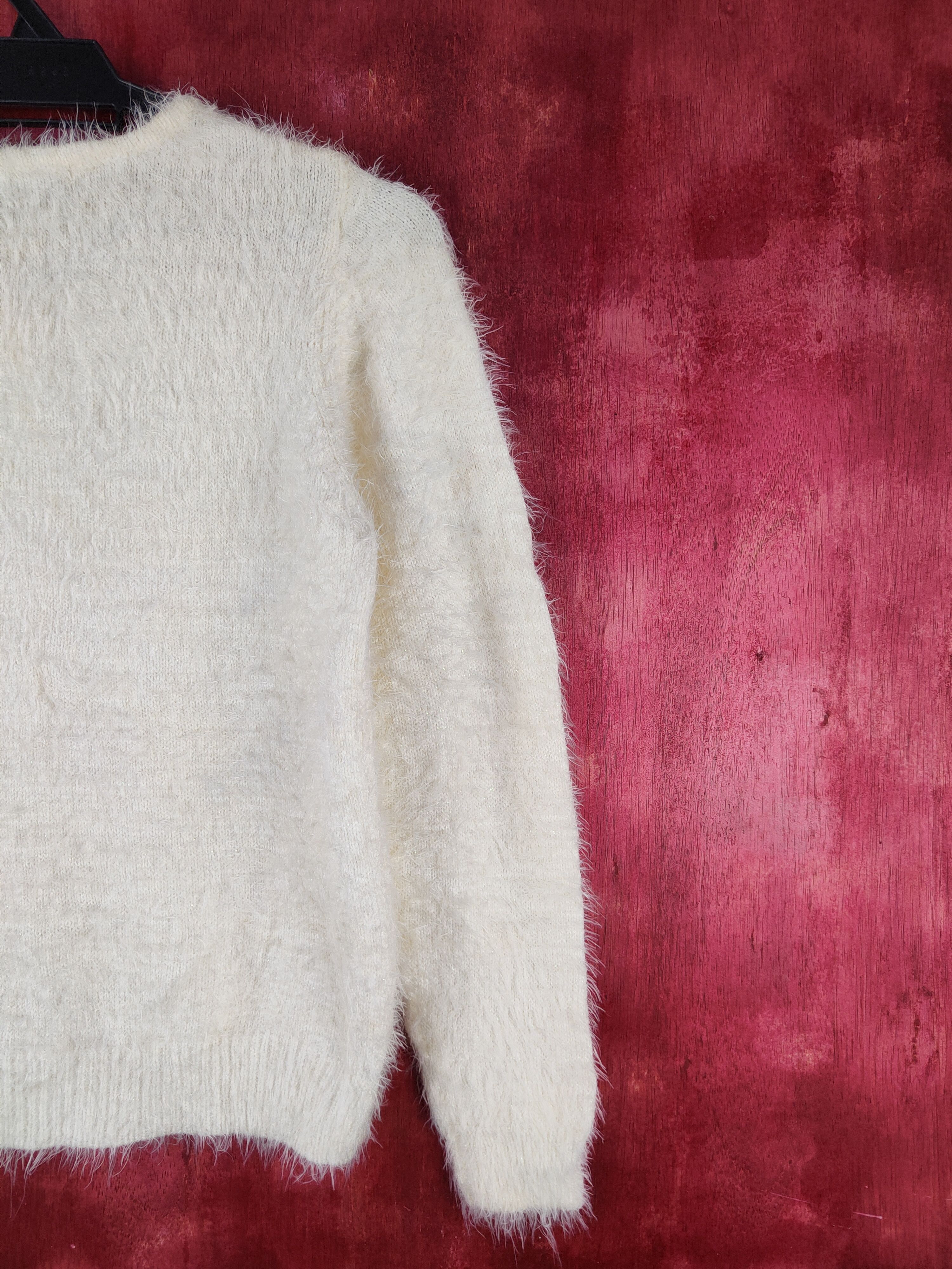 Homespun Knitwear Ingni Yellow Shag Shaggy Fur Mohair Knitwear Cardigan #S1986 Size S / US 4 / IT 40 - 9 Thumbnail