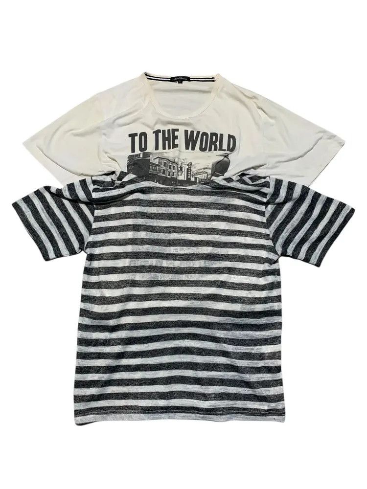 Japanese Brand 2000s Mind Games double layer poem to the world t shirt Size US M / EU 48-50 / 2 - 1 Thumbnail