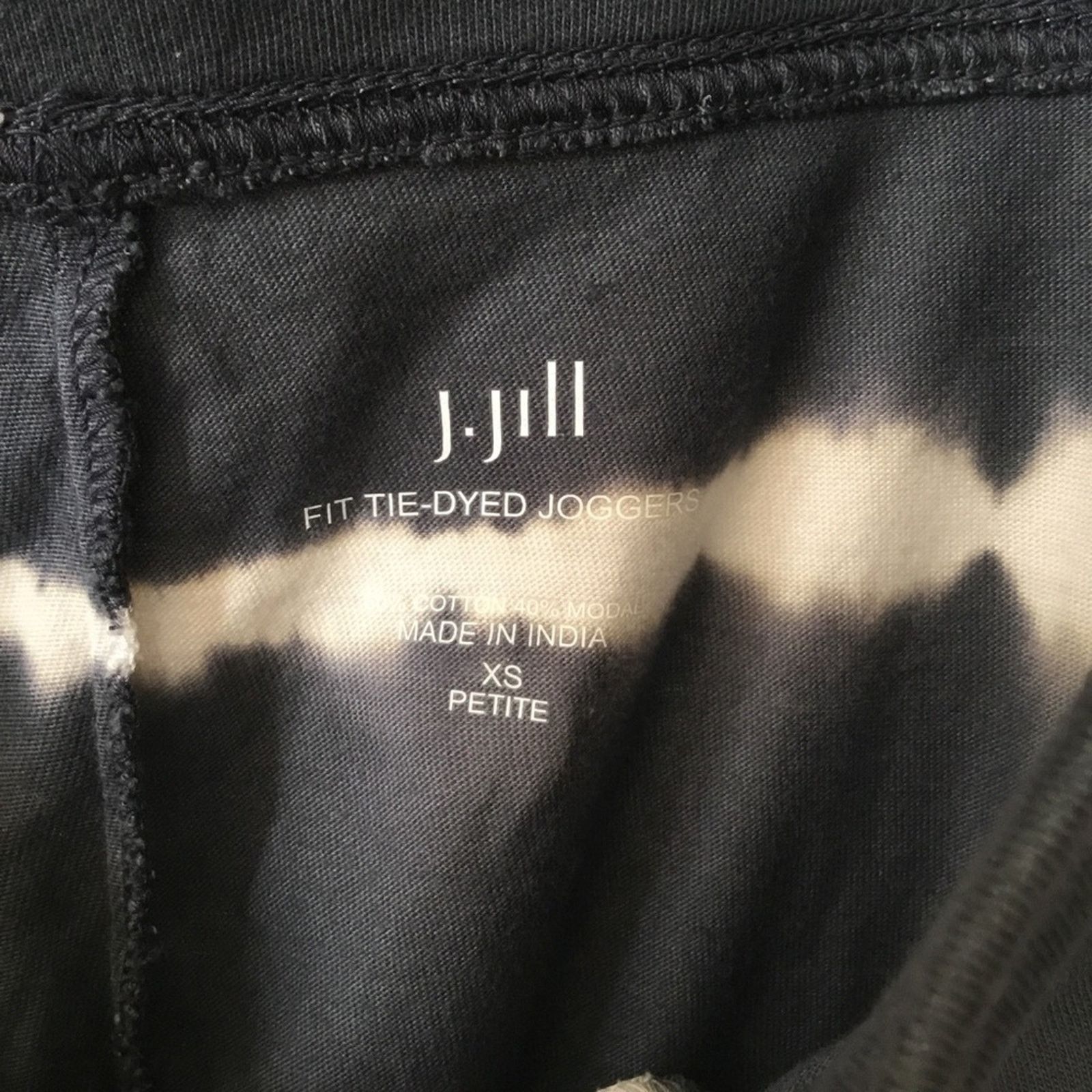 Other J. Jill Navy and White Tie-Dye Joggers Size 26" / US 2 / IT 38 - 4 Thumbnail