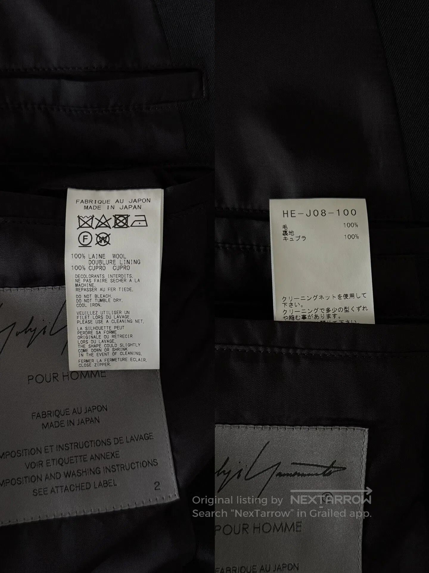 Yohji Yamamoto Yohji Yamamoto Black Wool Suit Jacket. Size US L / EU 52-54 / 3 - 7 Thumbnail