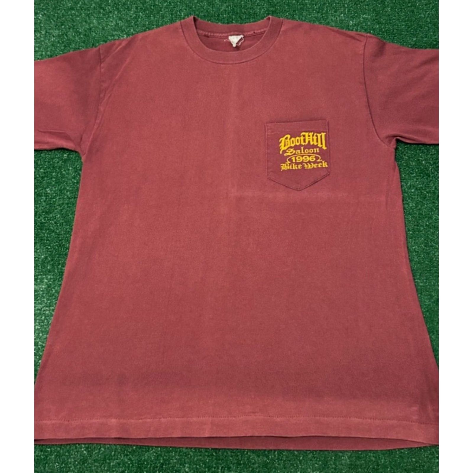 Vintage VINTAGE 90s Boothill Saloon Daytona Bike Week 1996 Biker VTG Shirt Mens Size L Burgundy Size US L / EU 52-54 / 3 - 2 Thumbnail
