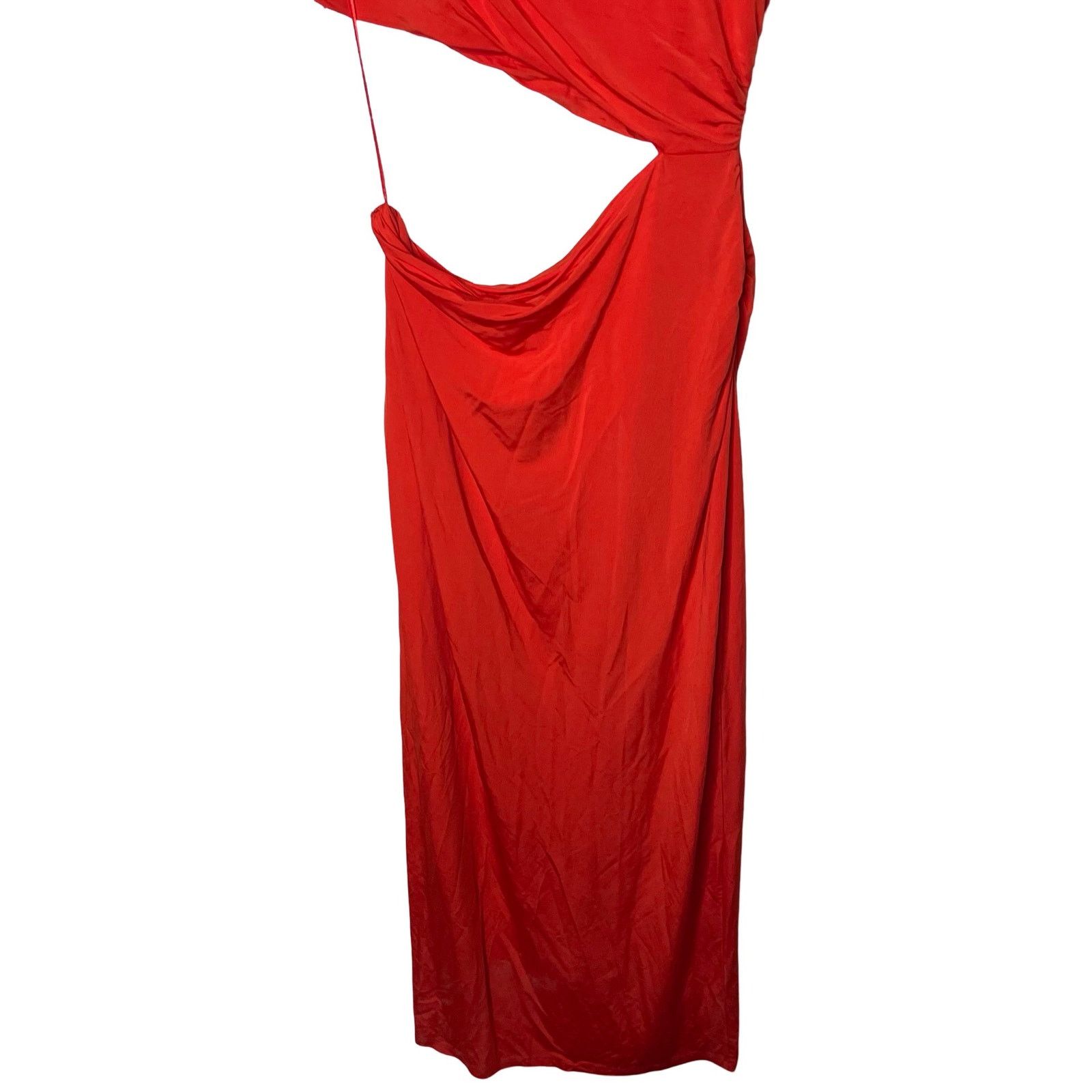 Other Atlein Cut Out Sleeveless Orange Maxi Long Dress side Split Size XL / US 12-14 / IT 48-50 - 4 Thumbnail