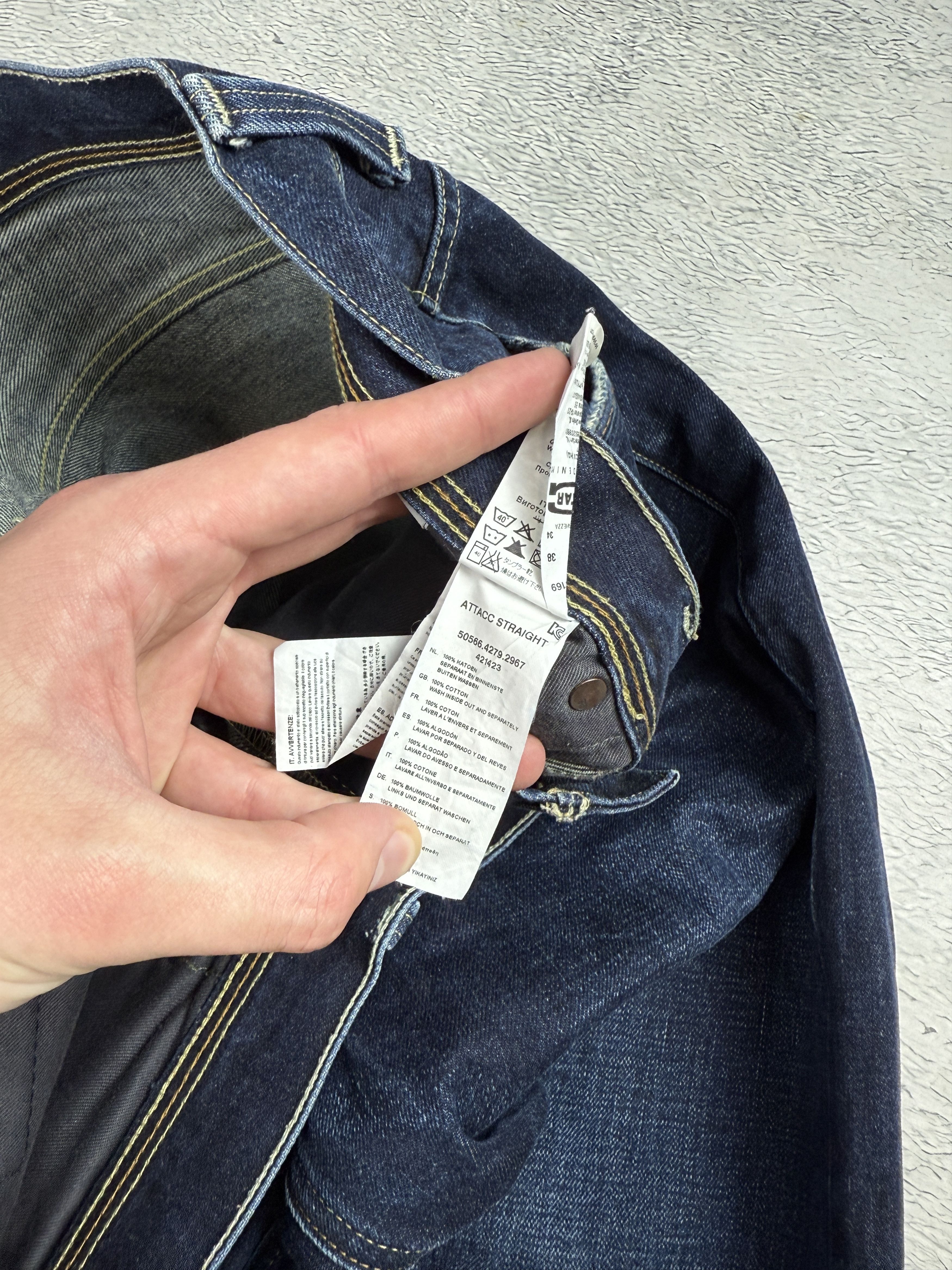 G-Star G-Star Raw Jeans Attacc Straight Zip Dark Blue Size US 38 / EU 54 - 9 Thumbnail