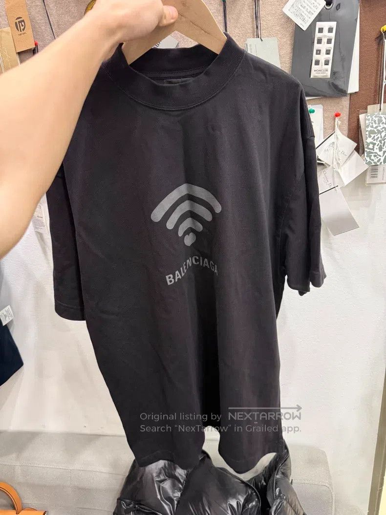 Balenciaga Balenciaga Wifi Heart Logo Short Sleeve Shirt Size US XXS / EU 40 - 6 Thumbnail