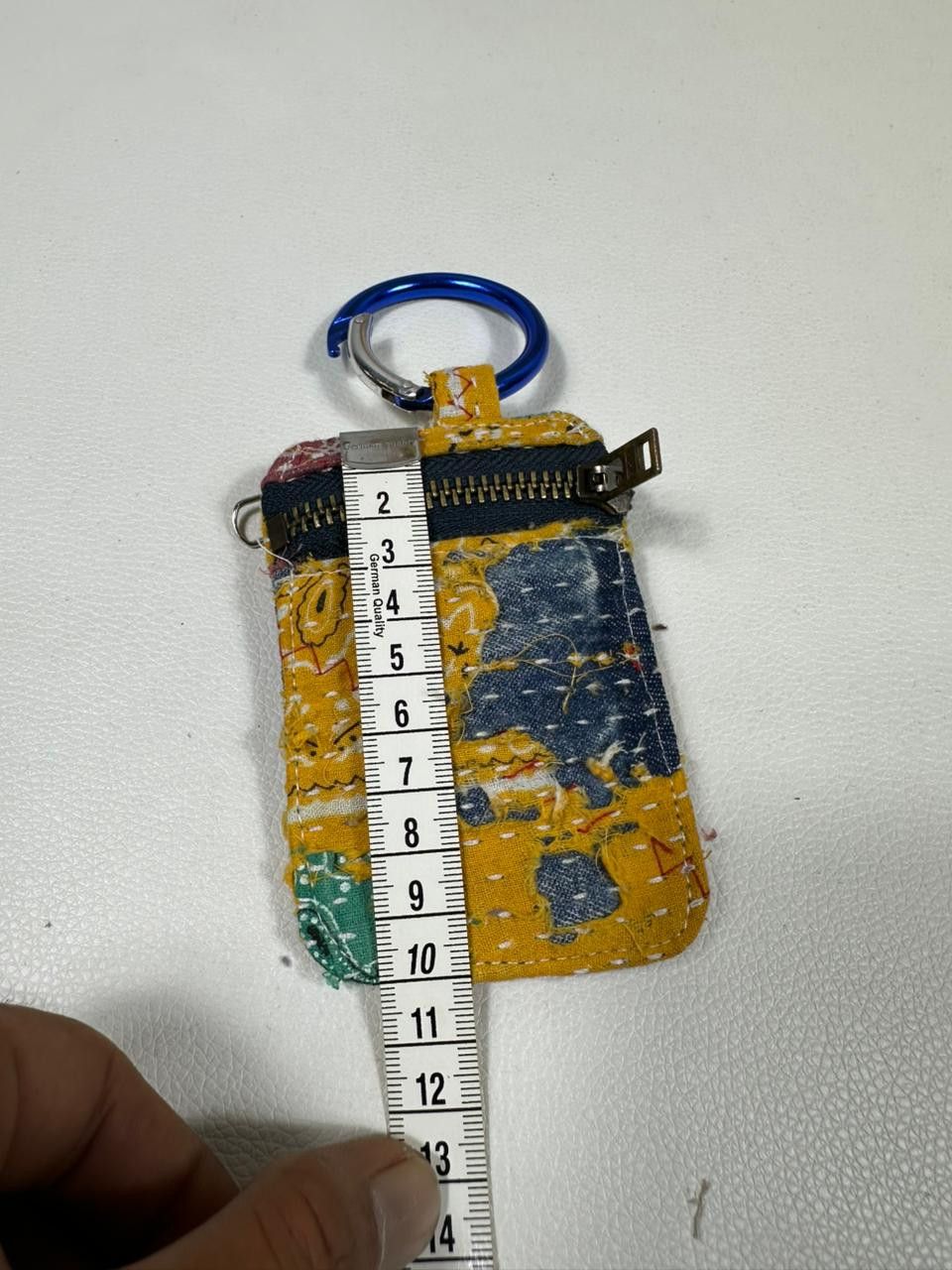 Handmade Custom Made Distressed Paisley Patchwork Boro Keychain Size ONE SIZE - 9 Thumbnail