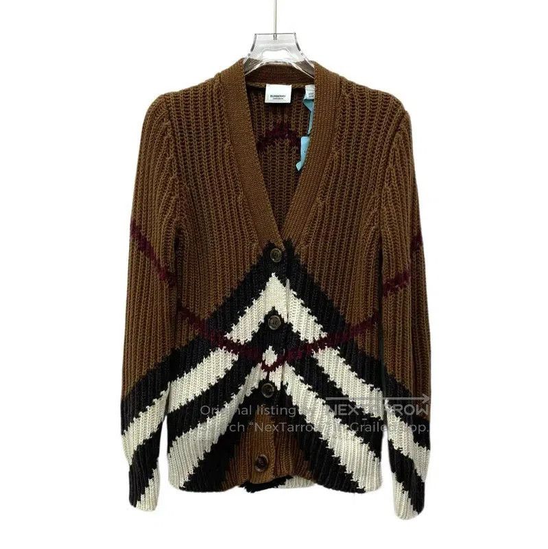 Burberry Burberry Brown Cashmere Knit Cardigan for Women. Size S / US 4 / IT 40 - 1 Thumbnail
