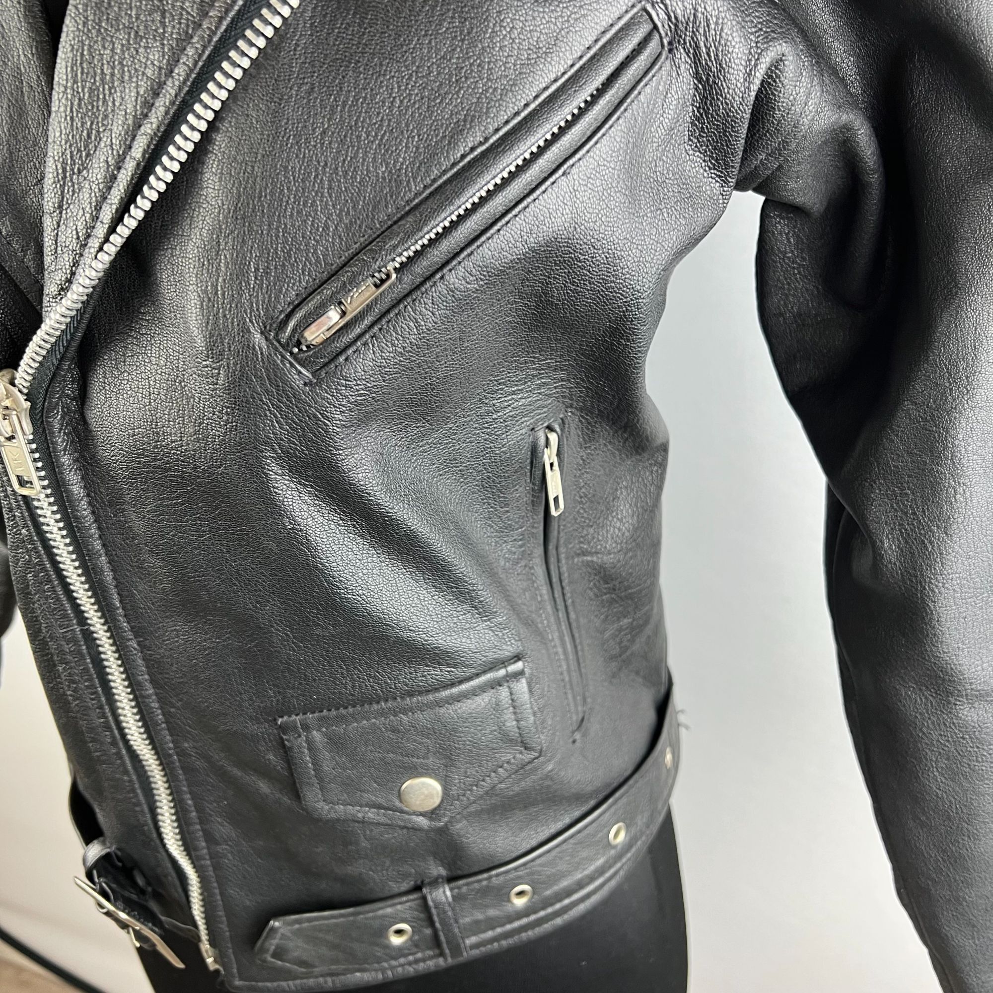 Other KC Collections Biker Leather Moto Motorcycle Jacket Size S / US 4 / IT 40 - 4 Thumbnail