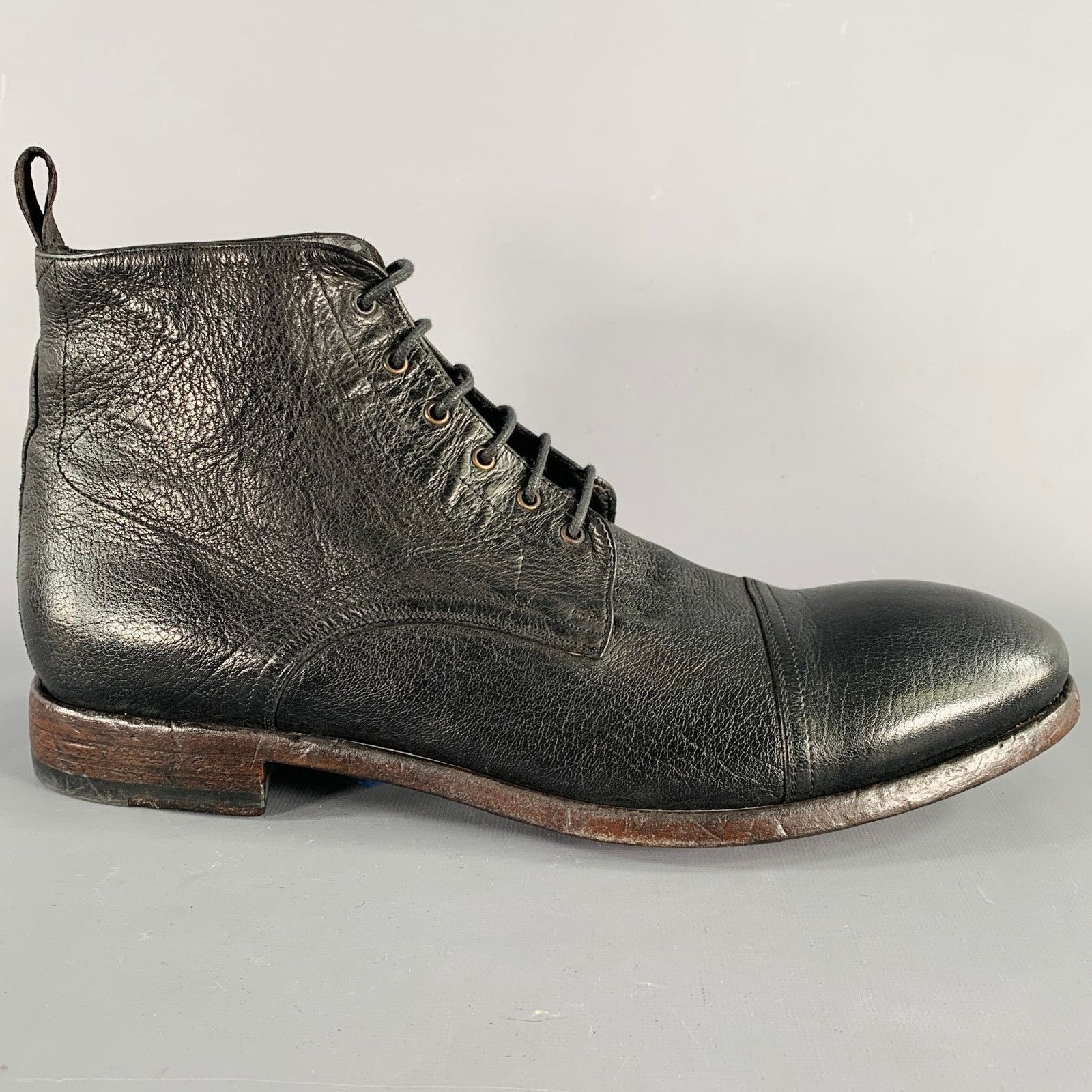 Paul Smith PAUL SMITH Size 12 Black Leather Lace-Up Ankle Boots Size US 12 / EU 45 - 2 Thumbnail