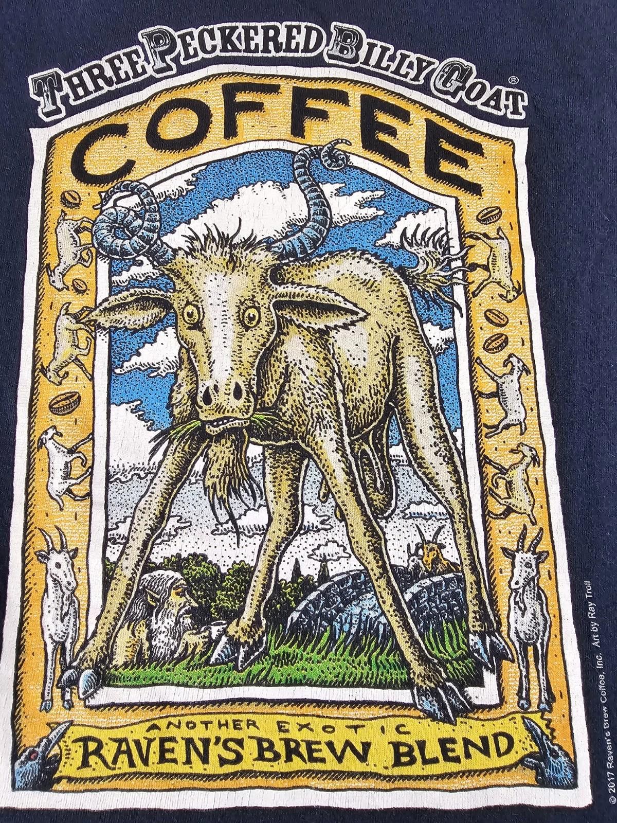 Gildan Ray Troll 3 Peckered Billy Goat t-shirt 2XL ravenbrew Coffee Size US XXL / EU 58 / 5 - 5 Thumbnail