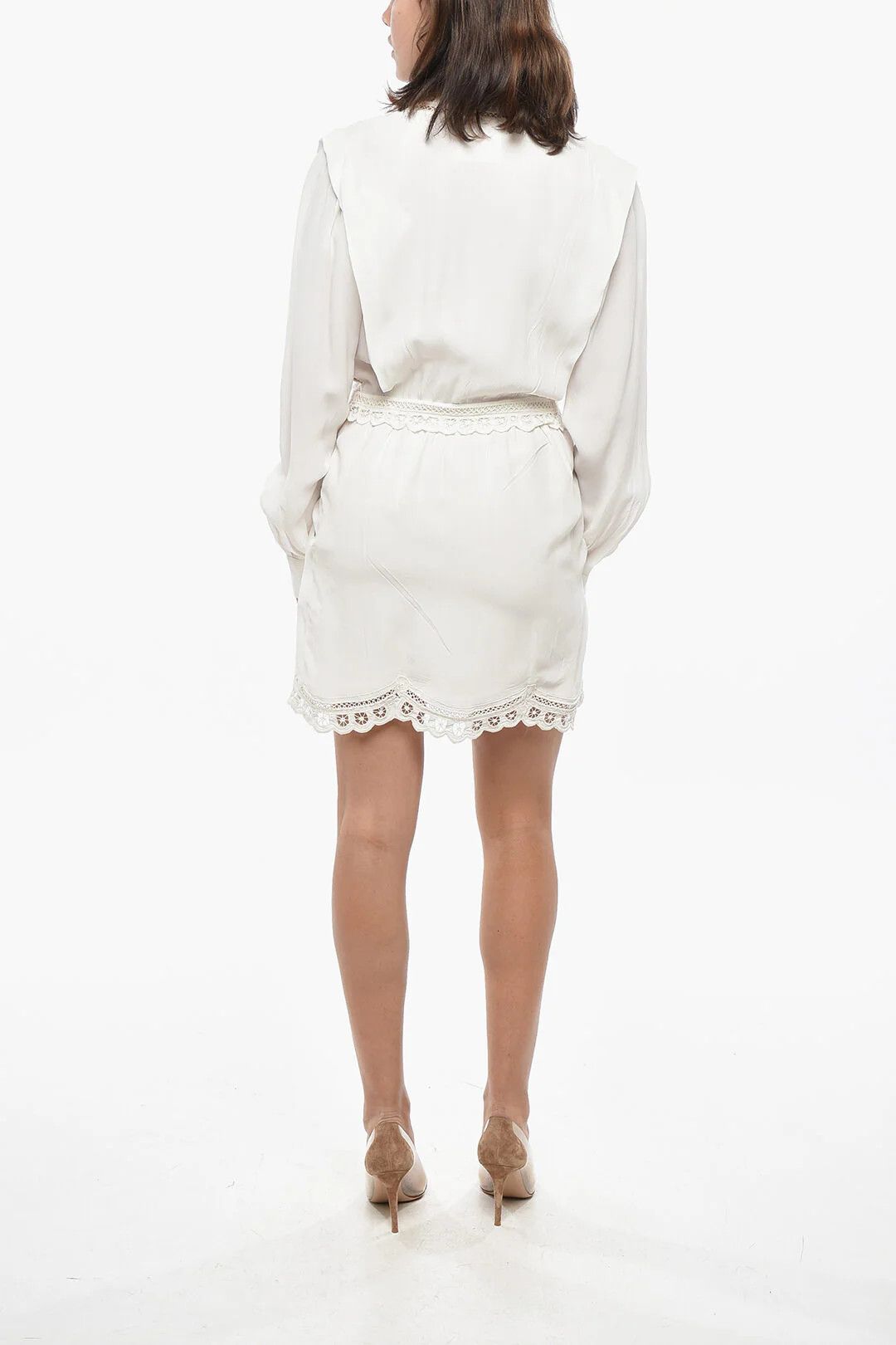 Isabel Marant og1mm0326 Mini Dress in White Size M / US 6-8 / IT 42-44 - 2 Thumbnail
