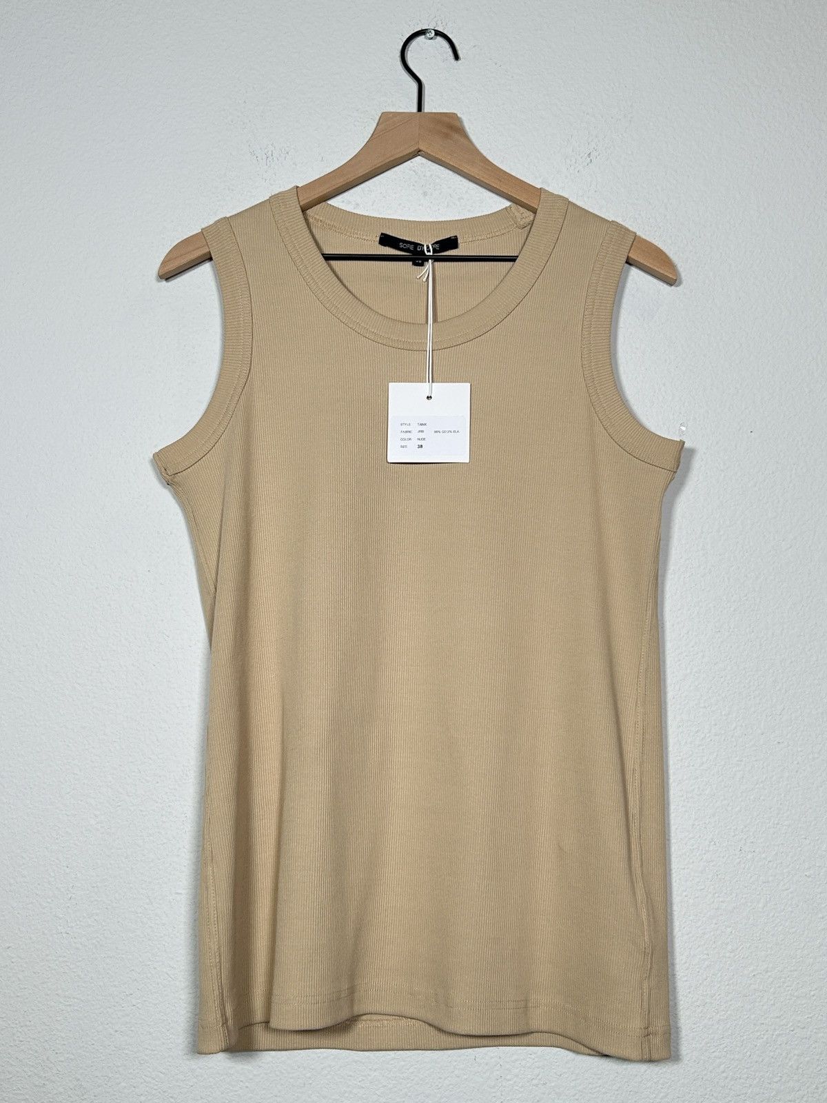 SOFIE D'HOORE NWT! Ribbed Sleeveless Tank Top Size M / US 6-8 / IT 42-44 - 1 Thumbnail