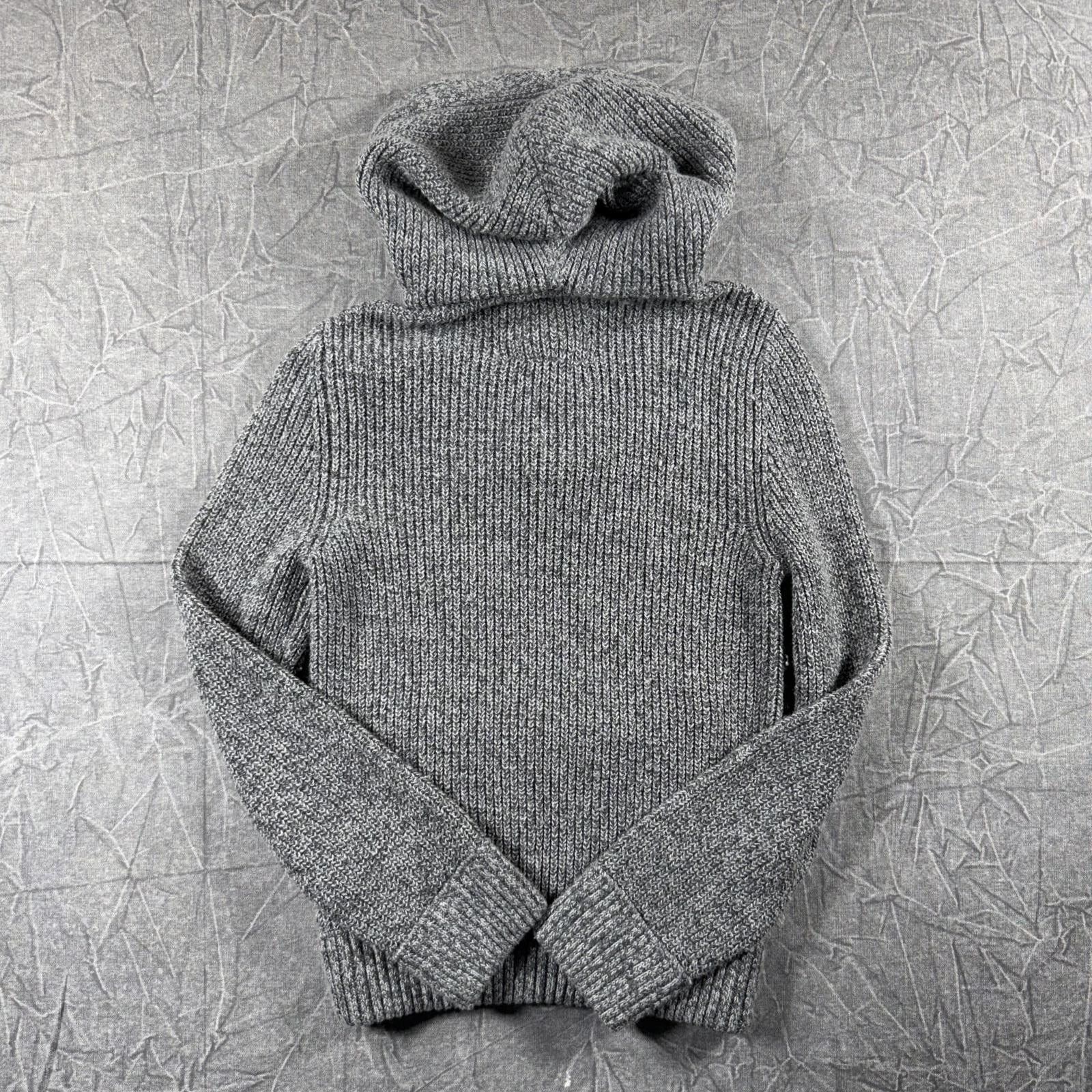Abercrombie & Fitch Abercrombie Sweater Women's S Grey Knitted Wool Blend Hoodie Size S / US 4 / IT 40 - 8 Thumbnail