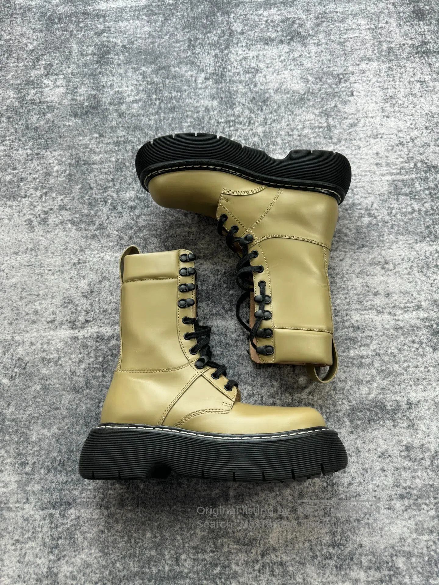 Bottega Veneta Bottega Veneta Brown Platform Combat Boots| Size US 5.5 / IT 35.5 - 3 Thumbnail
