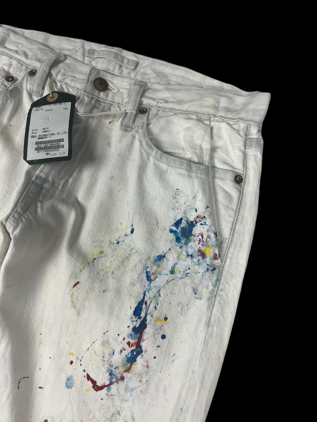 Maison MIHARA YASUHIRO Sample Miharayasuhiro Paint Splatter Denim Size US 32 / EU 48 - 6 Thumbnail