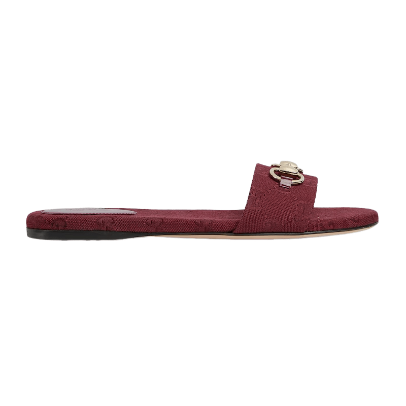 Gucci GUCCI Rosso Ancora GG Canvas Sandals New/Auth Size US 8 / IT 38 - 1 Thumbnail