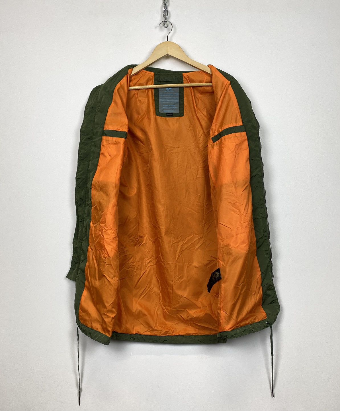 Alpha Industries Vintage Alpha Industries Long Bomber Jacket MA 1 90’s Size XS / US 0-2 / IT 36-38 - 6 Thumbnail