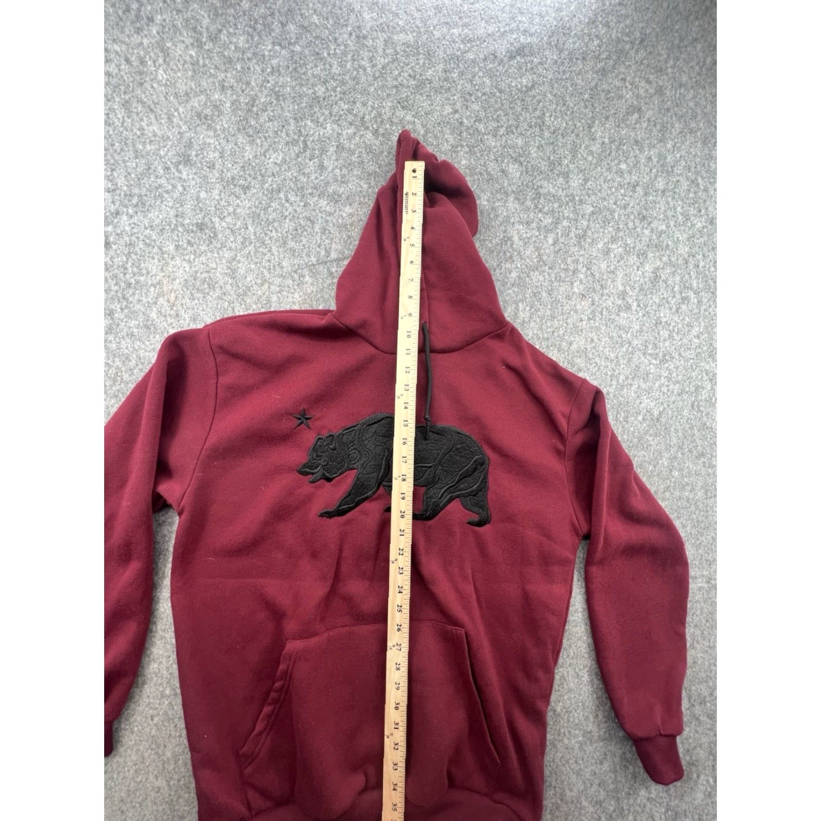 Vintage Original Deluxe Mens Hoodie XL Brown Embroidered 100% Polyester Fleece Pullover Casual Streetwear Hoodie Menswear Christmas2023? Size US XL / EU 56 / 4 - 3 Thumbnail