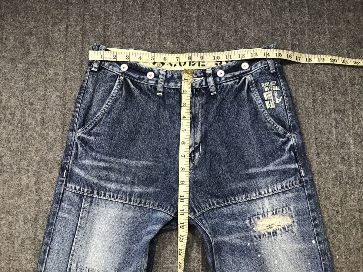 Japanese Brand × Vintage Vintage Cube sugar Buckle Back Distressed Denim Short Size US 30 / EU 46 - 19 Thumbnail