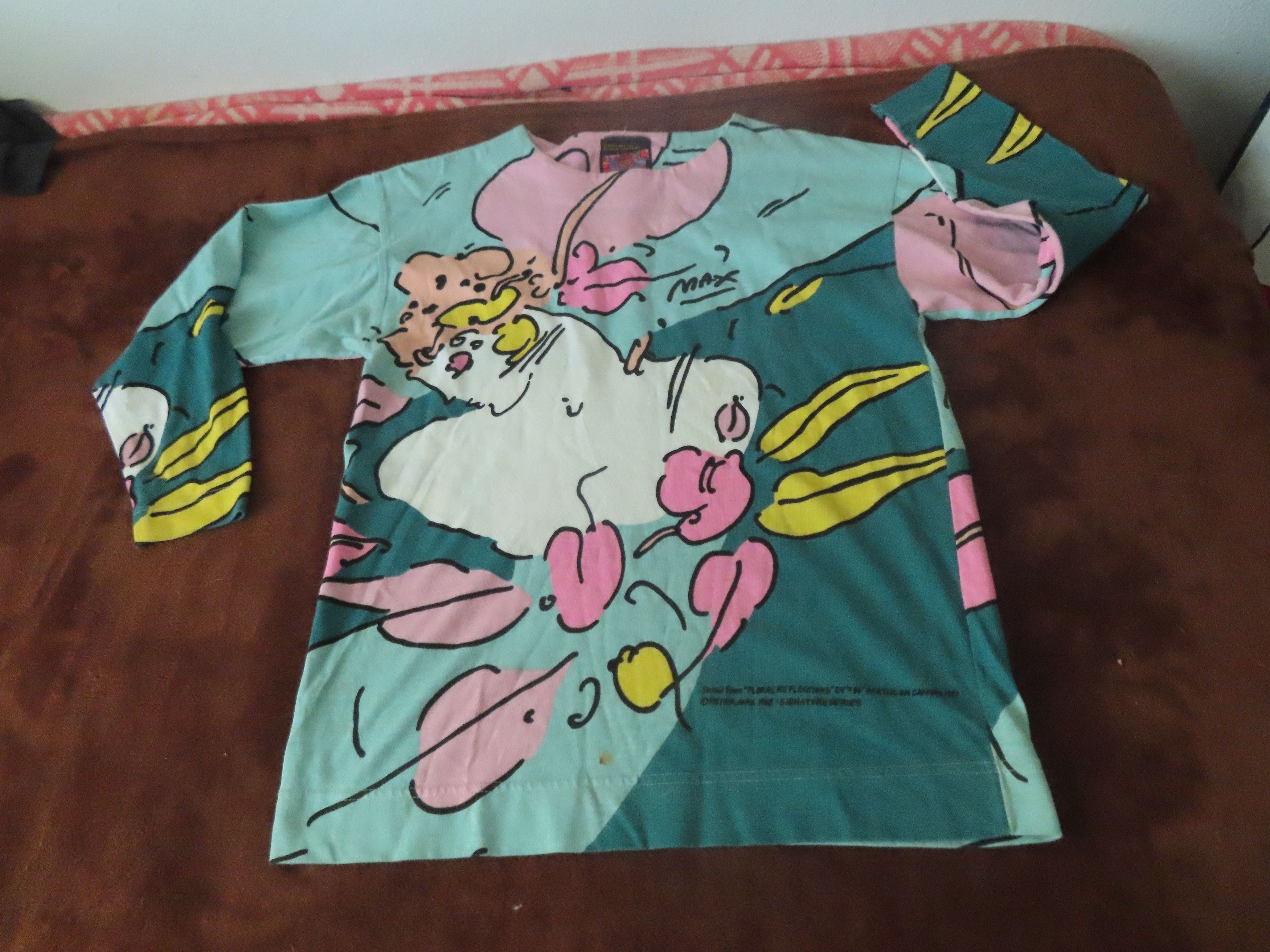 Vintage Vintage Peter Max Neo 3/4 Sleeve Shirt 1987 NeoMax Women's Size S / US 4 / IT 40 - 1 Thumbnail