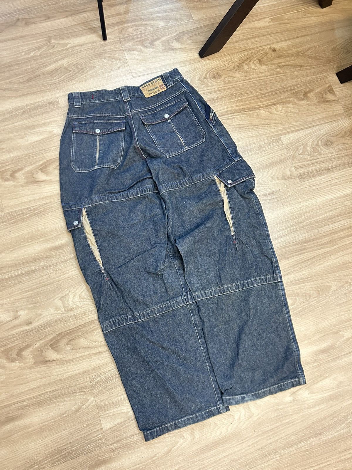 Vintage VINTAGE HOBO DENIM Baggy Cargo Pants Multi-Pocket Y2K Skater Size US 32 / EU 48 - 4 Thumbnail