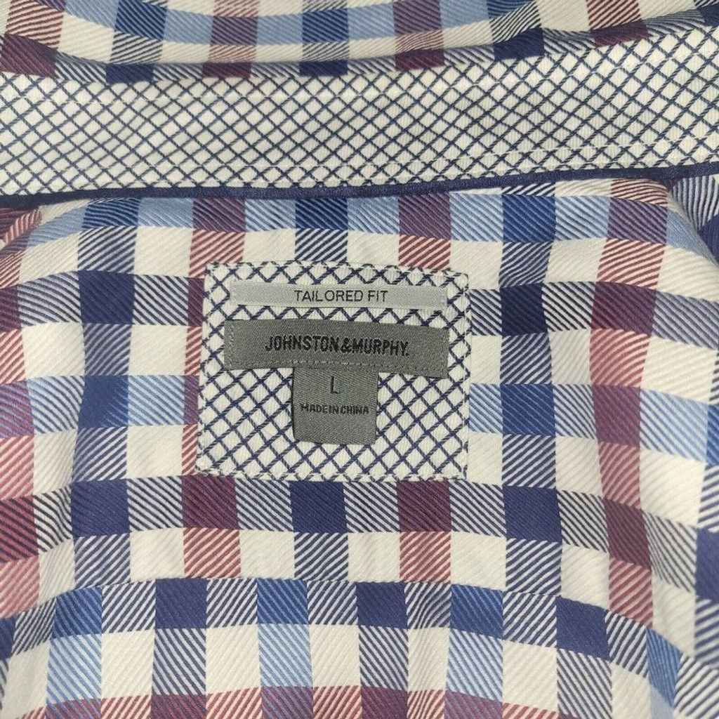 Johnston & Murphy Johnston & Murphy Tailored Fit Woven Long Sleeve Shirt. Size US L / EU 52-54 / 3 - 13 Thumbnail