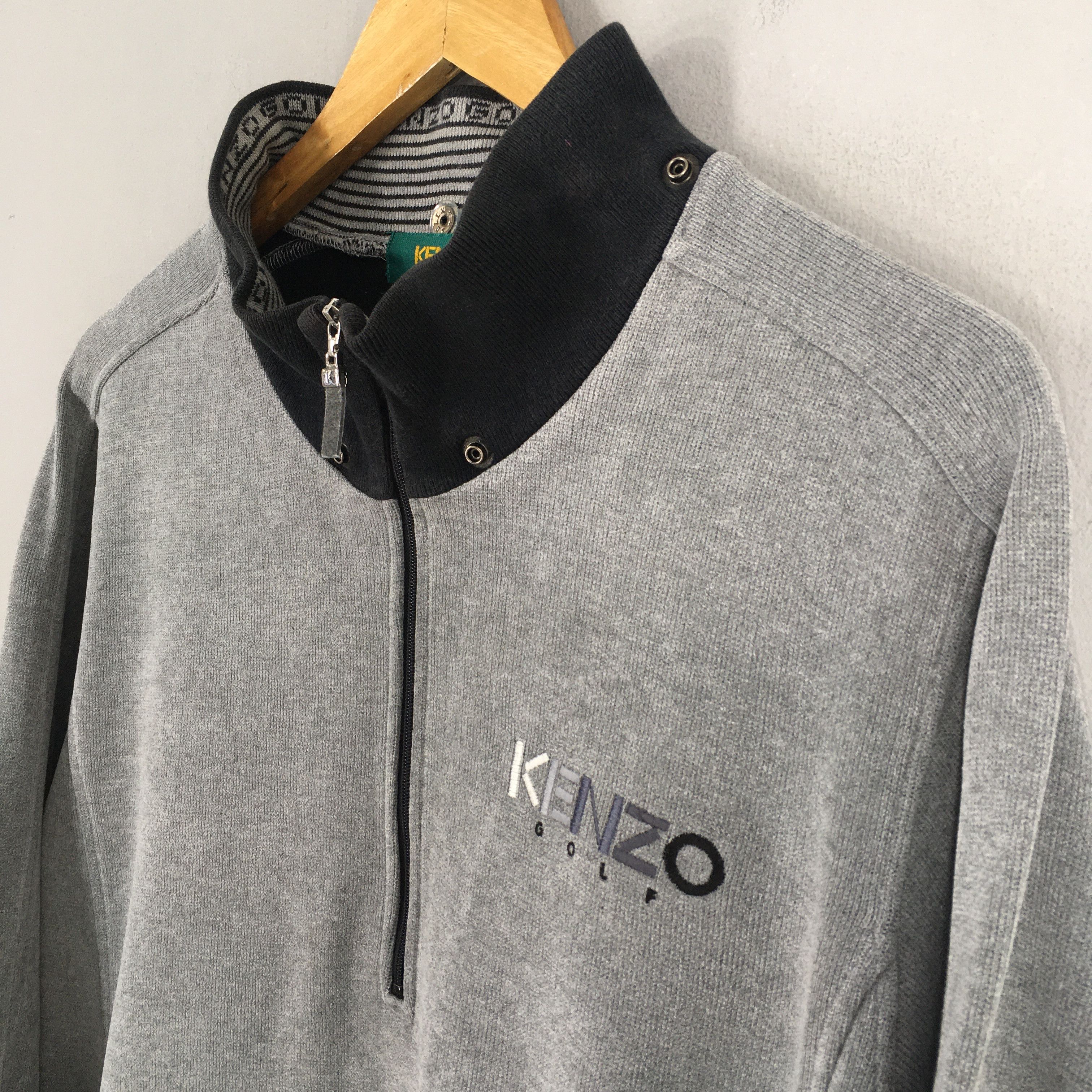 Kenzo × Vintage Vintage Kenzo Golf Half Zipper Sweatshirt Small Size US S / EU 44-46 / 1 - 3 Thumbnail