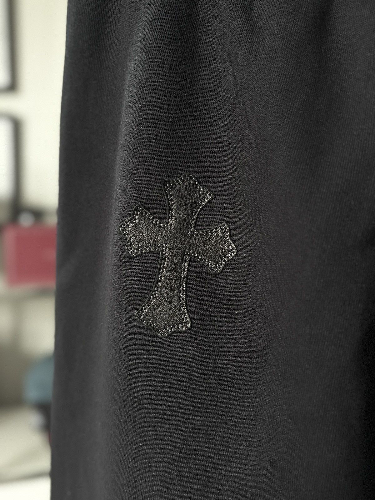 Chrome Hearts LEATHER HAIR PONY CROSS PATCH SWEATPANTS Size US 32 / EU 48 - 12 Thumbnail