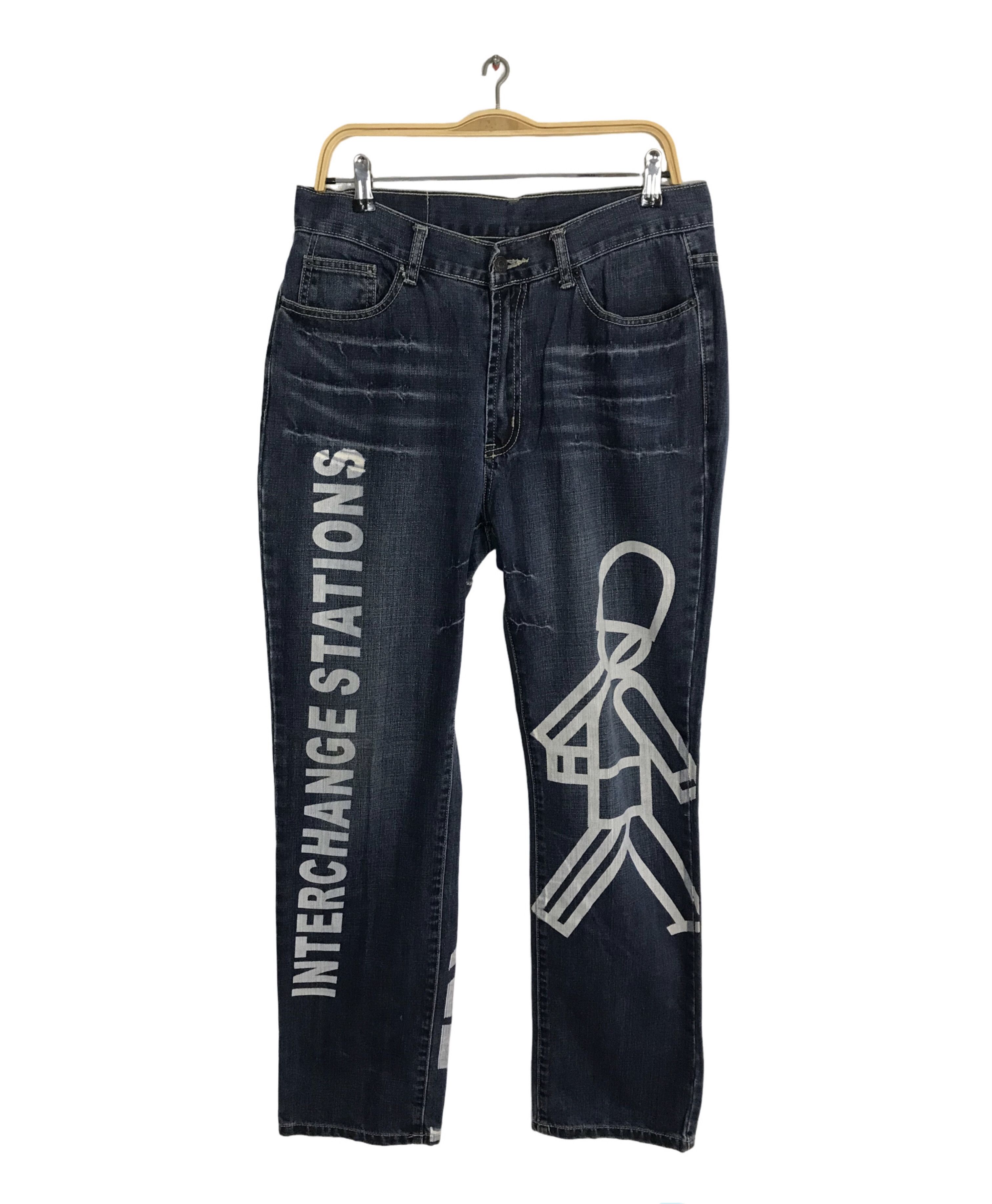 Other Solberry Complex Big Logo Printed Indigo Denim Jeans Size US 32 / EU 48 - 1 Thumbnail