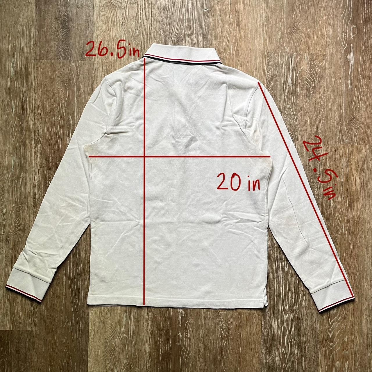 Moncler white moncler long sleeve polo Size US M / EU 48-50 / 2 - 2 Thumbnail
