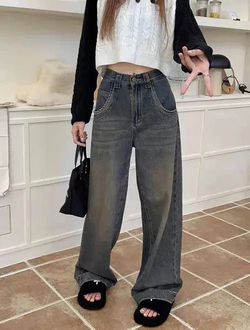 Other Washed Baggy Jeans Size 25" / US 0 / IT 36 - 3 Thumbnail