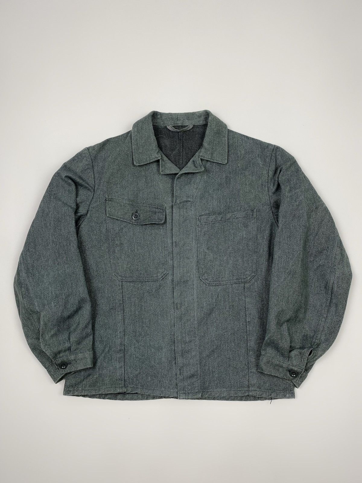 Vintage 1970’s Vintage Swiss Salt & Pepper 2 Pocket Boxy Work Jacket Size US S / EU 44-46 / 1 - 1 Thumbnail