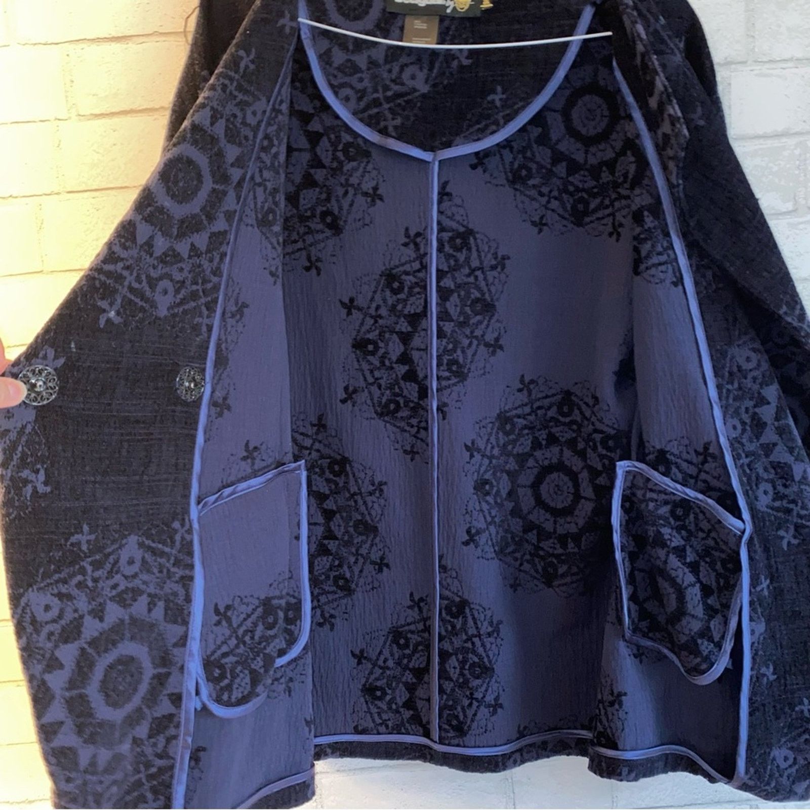 Desigual DESIGUAL $400 38 / 8 / M Purple / Black Cotton Blend Jacket Size M / US 6-8 / IT 42-44 - 8 Thumbnail