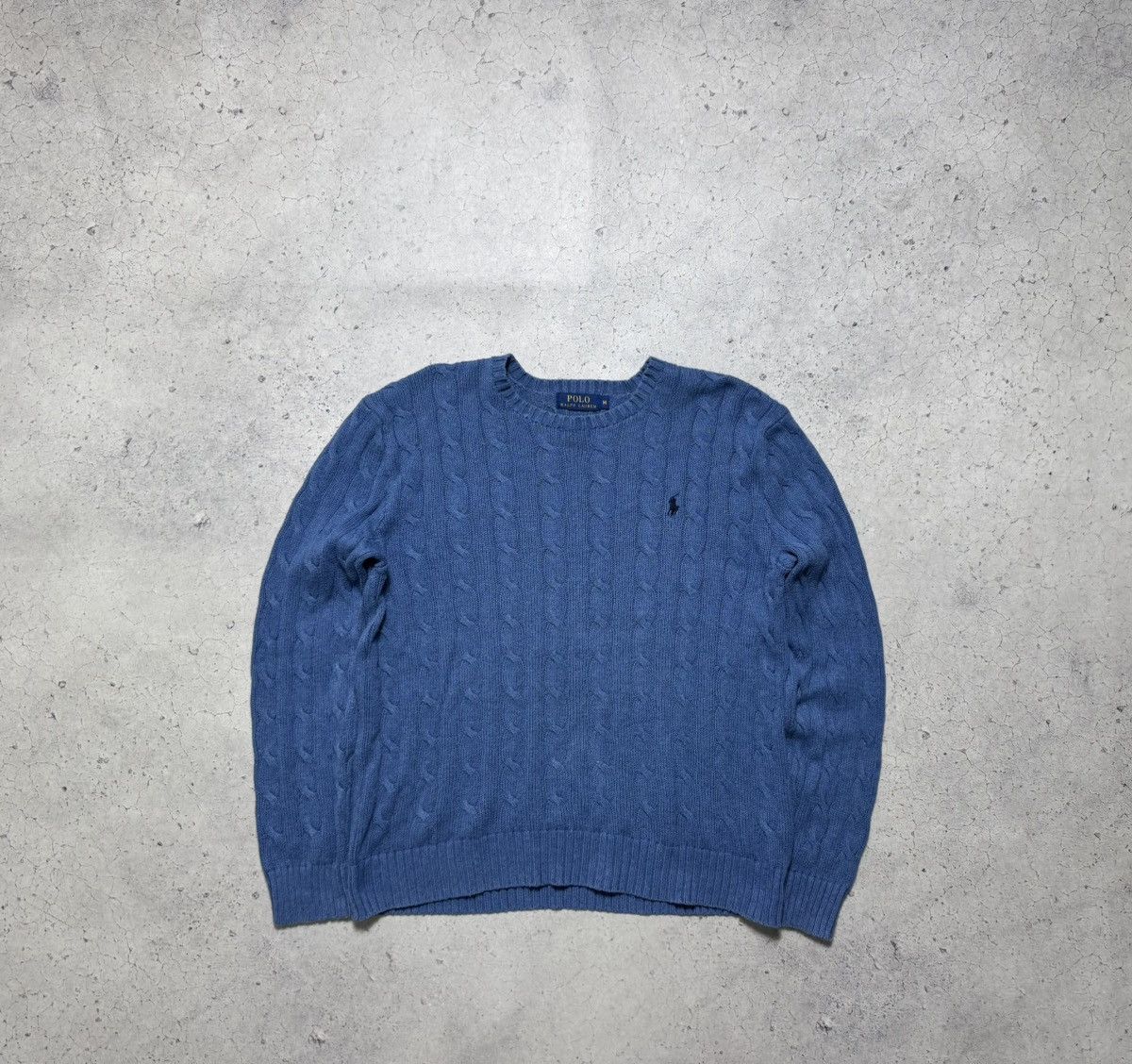 Polo Ralph Lauren Polo Ralph Lauren Blue Cable Knit Sweater Size M PRL Size US M / EU 48-50 / 2 - 2 Thumbnail