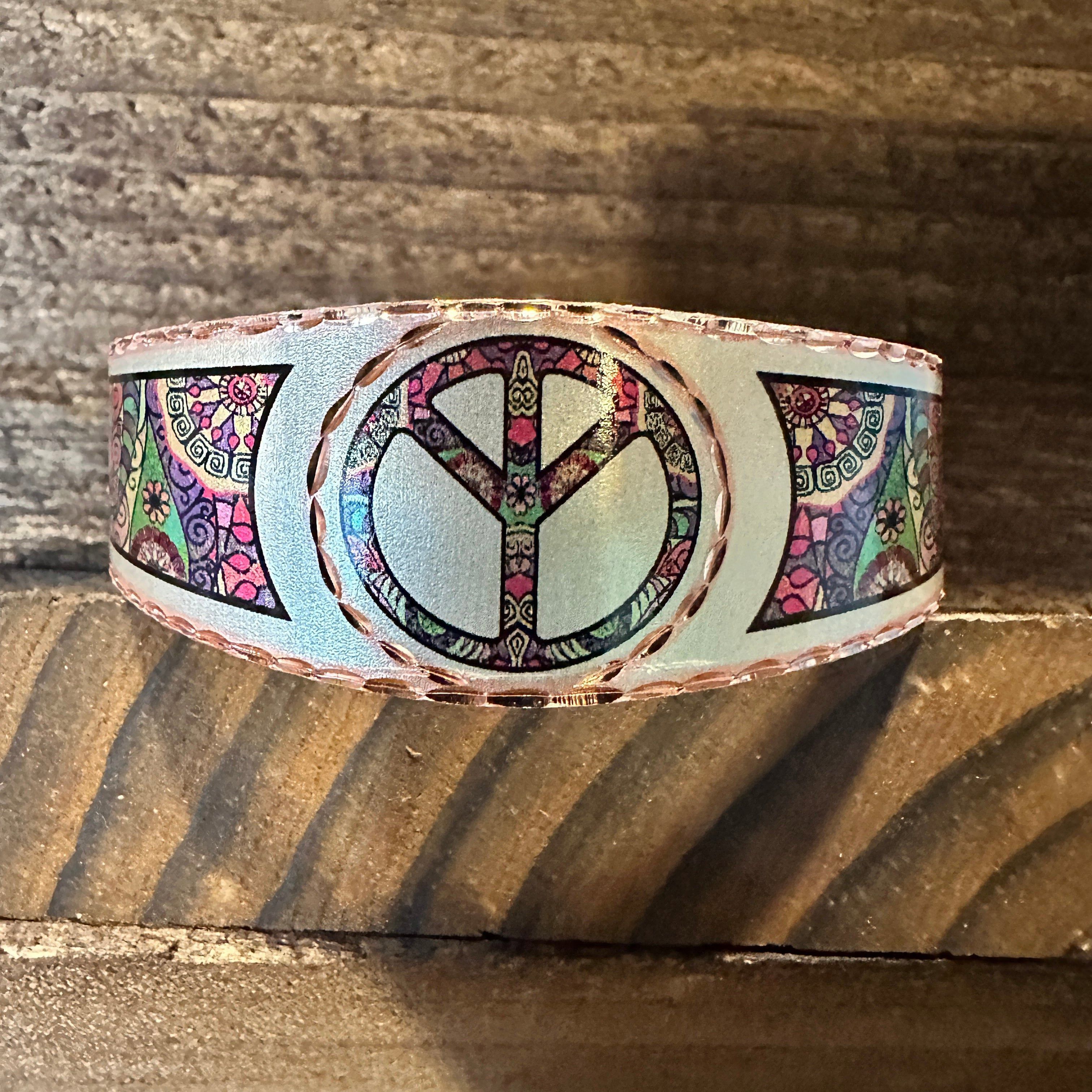 Other Handmade Boho Copper Wide Cuff Bracelet, Diamond Cut Hippie Size ONE SIZE - 2 Thumbnail