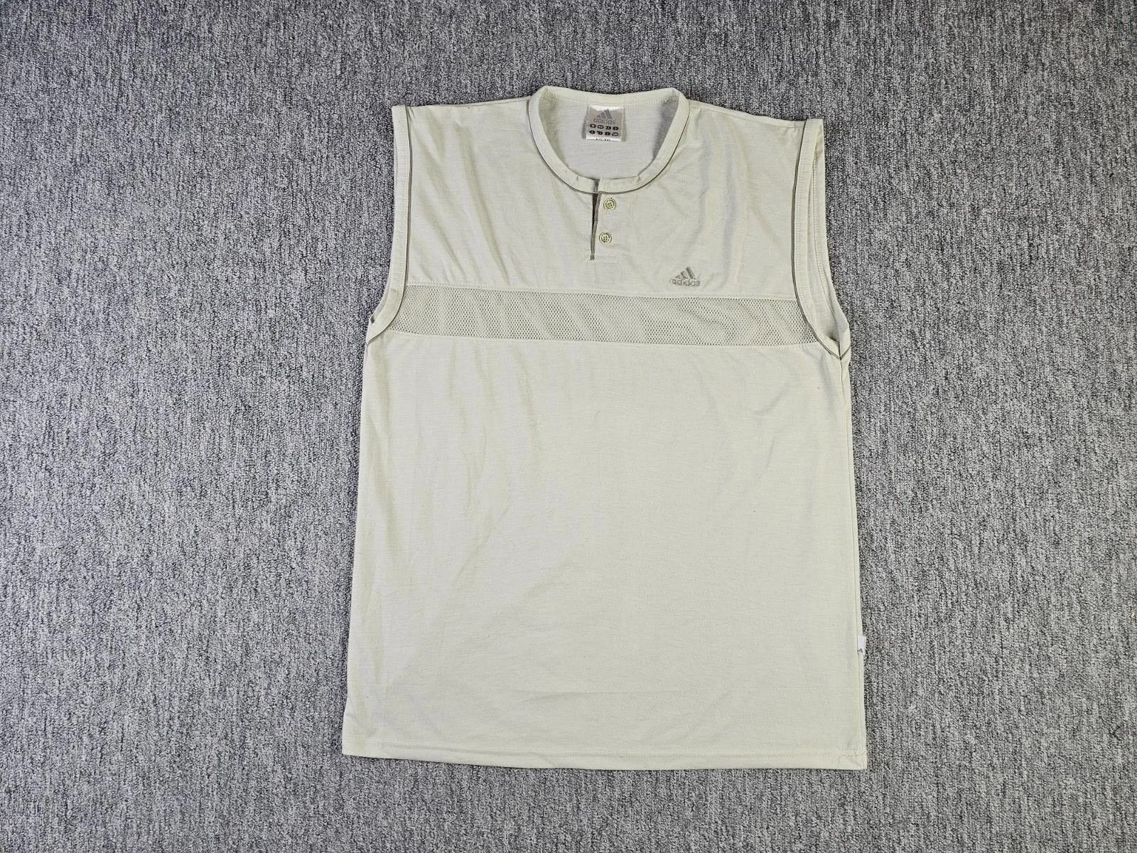 Adidas Adidas Vintage Mesh Sleeveless Polo Tank Top Cream Men 2XL Size US XXL / EU 58 / 5 - 5 Thumbnail