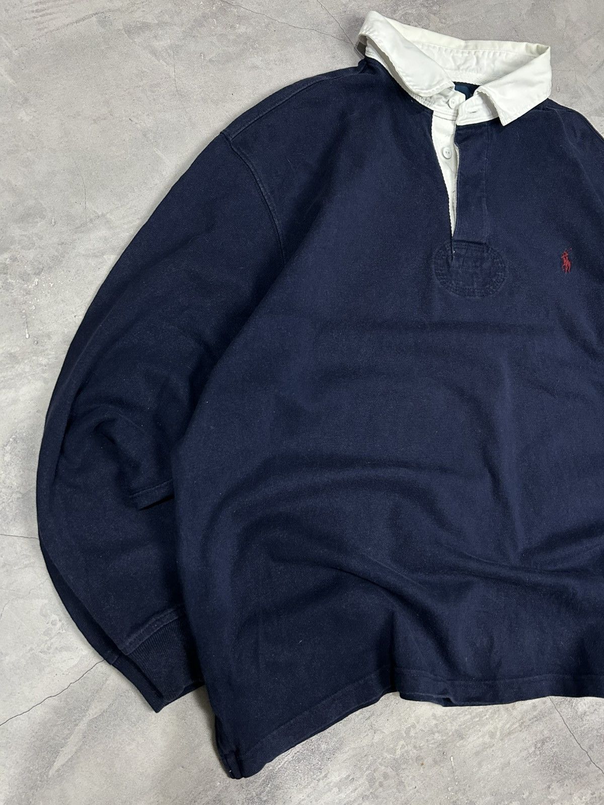 Polo Ralph Lauren Vintage 90s Polo Ralph Lauren Striped Longsleeve Rug Size US XXL / EU 58 / 5 - 3 Thumbnail