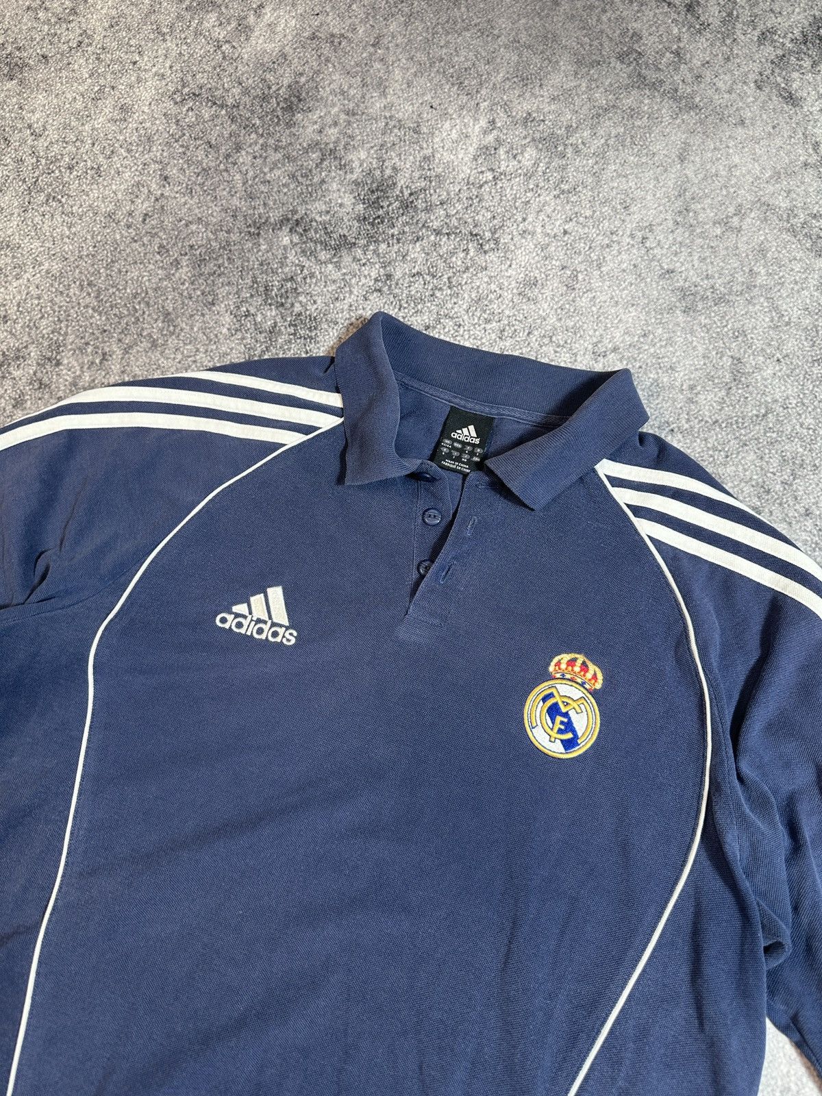 Adidas Adidas Real Madrid Soccer Polo Blokecore Style Casual USA L Size US L / EU 52-54 / 3 - 2 Thumbnail