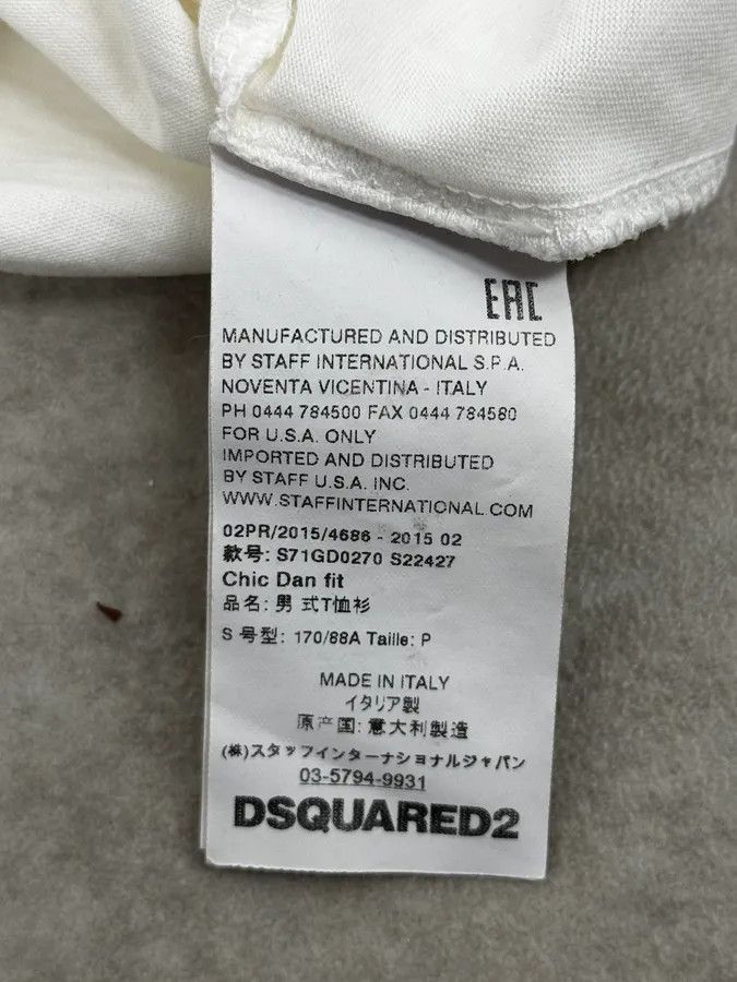 Dsquared2 FW2015 Dsquared2 White Royal Eagle Graphic V-Neck Longsleeves Size US M / EU 48-50 / 2 - 10 Thumbnail