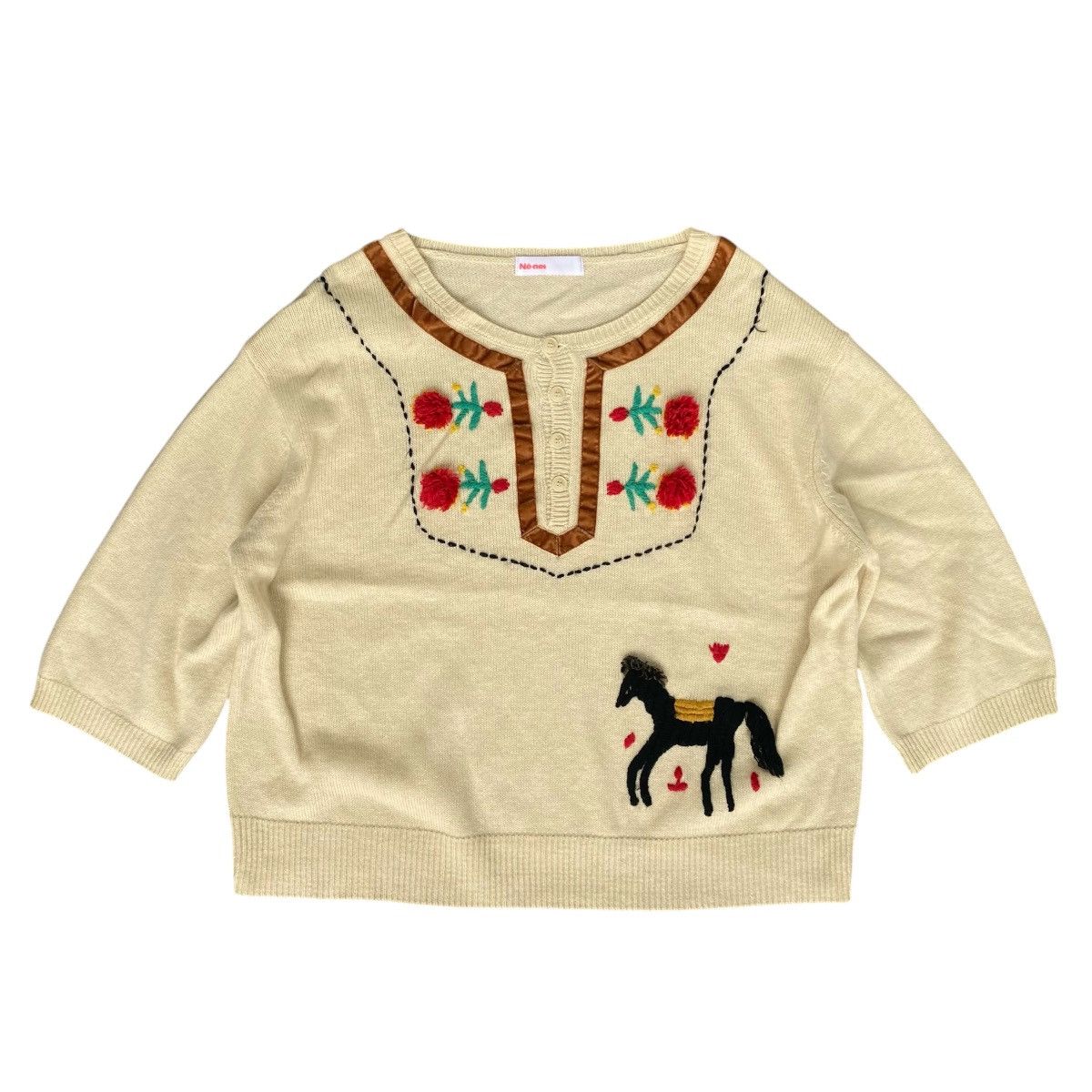 Issey Miyake × Japanese Brand × Ne-Net Ne-Net Issey Miyake Cardigan Cowichan Embroidered Jacket Size M / US 6-8 / IT 42-44 - 1 Thumbnail